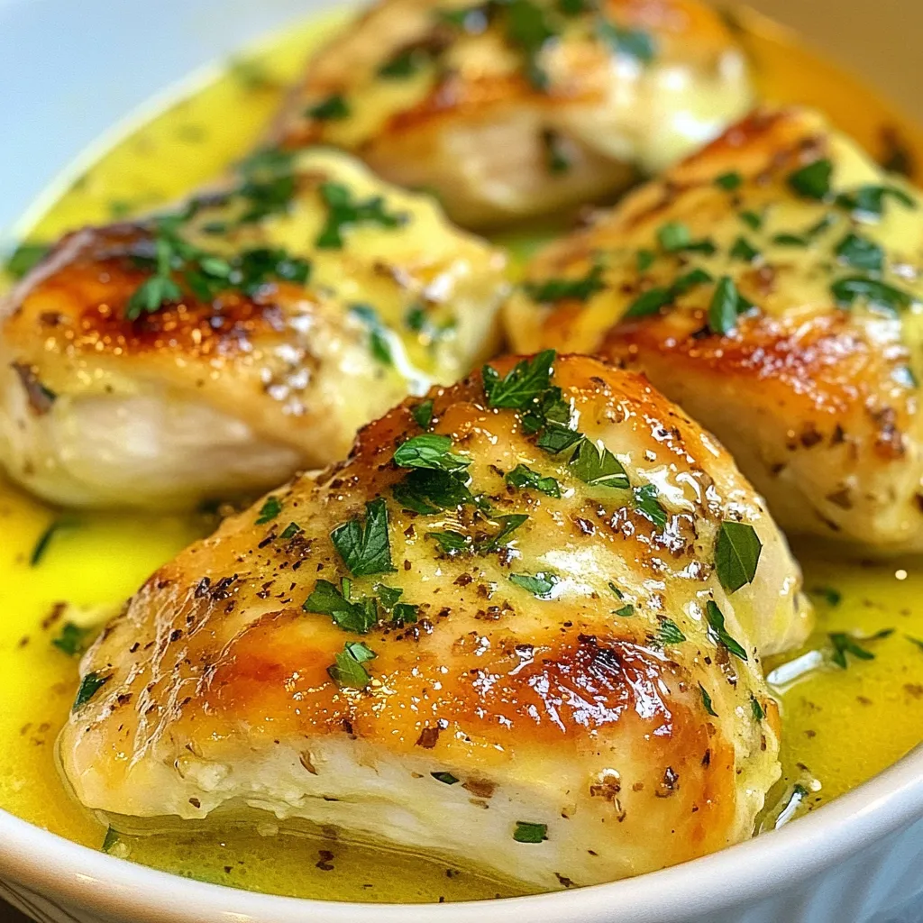 Für das köstliche Knoblauch Parmesan Crockpot Chicken brauchst du folgende Zutaten: - 4 Hähnchenbrustfilets, entbeint und ohne Haut - 240 ml Hühnerbrühe - 125 g geriebener Parmesan - 60 ml Schlagsahne - 4 Knoblauchzehen, gehackt - 1 Teelöffel italienische Gewürzmischung - Salz und Pfeffer nach Geschmack - 2 Esslöffel Olivenöl - Frische Petersilie, gehackt (zum Garnieren) Diese Zutaten sind einfach zu finden. Die Kombination aus Knoblauch und Parmesan macht das Hähnchen besonders lecker. Das Rezept ergibt 4 Portionen. Wenn du mehr Gäste hast, verdopple einfach die Menge. Suche nach frischen Hähnchenbrustfilets. Diese haben mehr Geschmack. Achte darauf, dass der Parmesan frisch gerieben ist. So schmeckt das Gericht besser. Falls du keine Hühnerbrühe hast, kannst du Gemüsebrühe verwenden. Das gibt eine andere, aber leckere Note. Für eine leichtere Variante kannst du fettreduzierte Schlagsahne nehmen. Wenn du keinen Parmesan magst, probiere einen anderen Hartkäse, wie Grana Padano. {{ingredient_image_2}} Zuerst bereite ich die Zutaten vor. Ich hole mir vier Hähnchenbrustfilets. Diese sollten entbeint und ohne Haut sein. Dann messe ich 240 ml Hühnerbrühe und 60 ml Schlagsahne ab. Ich hacke auch vier Knoblauchzehen. Es ist wichtig, frischen Knoblauch zu verwenden. Ich wiege 125 g geriebenen Parmesan ab und stelle ihn bereit. Zum Würzen nehme ich einen Teelöffel italienische Gewürzmischung sowie Salz und Pfeffer nach Geschmack. Zum Schluss benötige ich zwei Esslöffel Olivenöl und frische Petersilie zum Garnieren. Ich erhitze das Olivenöl in einer Pfanne bei mittlerer Hitze. Sobald das Öl heiß ist, lege ich die Hähnchenbrustfilets hinein. Ich brate sie etwa 3-4 Minuten auf jeder Seite an, bis sie goldbraun sind. Das Anbraten gibt dem Hähnchen viel Geschmack. Wenn ich es eilig habe, kann ich diesen Schritt auch auslassen. In einer kleinen Schüssel vermenge ich die Hühnerbrühe, Schlagsahne, gehackten Knoblauch und den geriebenen Parmesan. Ich rühre gut um, bis der Käse leicht schmilzt. Diese Mischung wird die Sauce für das Hähnchen im Slow Cooker. Ich lege die angebratenen Hähnchenbrustfilets in den Slow Cooker. Dann gieße ich die Knoblauch-Parmesan-Mischung über das Hähnchen. Ich achte darauf, dass jedes Stück gut bedeckt ist. Jetzt decke ich den Slow Cooker ab. Ich stelle ihn auf die niedrige Stufe für 4-6 Stunden oder auf die hohe Stufe für 2-3 Stunden ein. Es ist wichtig, die Garstufe zu überprüfen. Das Hähnchen sollte 75 °C erreichen. Nach dem Kochen nehme ich das Hähnchen aus dem Slow Cooker. Ich lasse es einige Minuten ruhen, bevor ich es aufschneide. Ich träufle etwas von der Sauce über das Hähnchen, um den Geschmack zu verstärken. Vor dem Servieren garniere ich es mit frischer, gehackter Petersilie. So sieht das Gericht appetitlich aus und schmeckt köstlich. Ein häufiger Fehler ist, das Hähnchen nicht richtig zu würzen. Verwenden Sie genug Salz und Pfeffer. Ein weiterer Fehler ist, die Kochzeit nicht einzuhalten. Überprüfen Sie die Temperatur, um sicherzustellen, dass das Hähnchen 75 °C erreicht. Zu viel Flüssigkeit kann das Gericht verwässern. Folgen Sie daher genau dem Rezept. Um den Geschmack zu intensivieren, braten Sie die Hähnchenbrustfilets an, bevor Sie sie in den Slow Cooker geben. Das verleiht dem Fleisch eine schöne Kruste und mehr Aroma. Fügen Sie auch frische Kräuter wie Thymian oder Rosmarin hinzu. Diese geben dem Gericht einen zusätzlichen Kick. Experimentieren Sie mit verschiedenen Käsesorten. Eine Mischung aus Parmesan und Gouda kann interessant sein. Für dieses Rezept benötigen Sie einen Slow Cooker. Ein guter Slow Cooker macht das Kochen einfach und gleichmäßig. Eine Pfanne ist nötig, um das Hähnchen anzubraten. Ein Schneidebrett und ein scharfes Messer helfen Ihnen, die Zutaten schnell vorzubereiten. Verwenden Sie eine Schüssel für die Knoblauch-Parmesan-Mischung. Diese Geräte machen die Zubereitung schneller und einfacher. Pro Tipps Hähnchen marinieren: Lassen Sie die Hähnchenbrustfilets vor dem Braten mindestens 30 Minuten in der Gewürzmischung marinieren, um den Geschmack zu intensivieren. Knoblauch richtig anbraten: Braten Sie den Knoblauch in der Pfanne kurz an, bevor Sie die Flüssigkeit hinzufügen, um den Geschmack freizusetzen, aber achten Sie darauf, ihn nicht zu verbrennen. Sauce anpassen: Passen Sie die Konsistenz der Sauce nach Geschmack an, indem Sie mehr oder weniger Hühnerbrühe oder Sahne hinzufügen, je nachdem, ob Sie eine dickere oder dünnere Sauce bevorzugen. Ruhen lassen: Lassen Sie das Hähnchen nach dem Kochen einige Minuten ruhen, damit die Säfte sich setzen und das Fleisch saftiger bleibt. {{image_4}} Für eine Low-Carb-Version können Sie die Schlagsahne durch Kokosmilch ersetzen. Diese Option bleibt cremig und gesündere Fette sind enthalten. Außerdem können Sie die Hühnerbrühe durch Gemüsebrühe ersetzen. So bleibt das Gericht leicht und lecker. Wenn Sie eine vegetarische Alternative suchen, nutzen Sie Blumenkohl oder Tofu. Schneiden Sie den Blumenkohl in kleine Röschen und marinieren Sie ihn wie das Hähnchen. Tofu kann in Würfel geschnitten und angebraten werden, bevor er in den Slow Cooker kommt. Beide Optionen nehmen die Aromen der Knoblauch-Parmesan-Sauce gut auf. Passen Sie die Gewürze nach Ihrem Geschmack an. Fügen Sie mehr Knoblauch für einen stärkeren Geschmack hinzu. Für eine scharfe Note können Sie rote Paprikaflocken oder Cayennepfeffer verwenden. Wenn Sie Kräuter lieben, fügen Sie frischen Rosmarin oder Thymian hinzu. Experimentieren Sie mit verschiedenen Gewürzen, um Ihr perfektes Gericht zu kreieren. Nach dem Kochen ist es wichtig, das Hähnchen richtig zu lagern. Lassen Sie das Hähnchen zuerst auf Raumtemperatur abkühlen. Wickeln Sie es dann in Frischhaltefolie oder legen Sie es in einen luftdichten Behälter. So bleibt es frisch und saftig. Lagern Sie das Hähnchen im Kühlschrank. Um Reste des Knoblauch Parmesan Hähnchens aufzuwärmen, nutzen Sie den Ofen oder die Mikrowelle. Im Ofen heizen Sie ihn auf 175 °C vor. Legen Sie das Hähnchen in eine Auflaufform. Fügen Sie etwas Brühe oder Sauce hinzu, um es feucht zu halten. Decken Sie die Form mit Aluminiumfolie ab. Lassen Sie es etwa 20 Minuten backen. In der Mikrowelle legen Sie das Hähnchen auf einen mikrowellengeeigneten Teller. Decken Sie es locker mit einem feuchten Papiertuch ab. Erwärmen Sie es in 1-Minuten-Intervallen, bis es warm ist. Im Kühlschrank bleibt das Hähnchen etwa 3 bis 4 Tage frisch. Wenn Sie es länger aufbewahren möchten, frieren Sie es ein. Im Gefrierschrank bleibt es 2 bis 3 Monate haltbar. Achten Sie darauf, das Hähnchen gut zu verpacken, um Gefrierbrand zu vermeiden. Zum Auftauen legen Sie es einfach über Nacht in den Kühlschrank. Das Hähnchen sollte im Slow Cooker 4-6 Stunden auf niedriger Stufe kochen. Auf hoher Stufe reicht eine Kochzeit von 2-3 Stunden. Prüfen Sie die Temperatur. Sie sollte 75 °C erreichen. Dies stellt sicher, dass das Hähnchen gut durchgegart ist. Ja, Sie können andere Fleischsorten verwenden. Probieren Sie Putenbrust oder Hähnchenschenkel. Diese Varianten geben dem Gericht einen anderen Geschmack. Beachten Sie, dass die Kochzeit variieren kann. Achten Sie darauf, die richtige Temperatur zu prüfen. Servieren Sie das Hähnchen mit frischer Petersilie als Garnitur. Dies bringt Farbe auf den Teller. Ein einfacher Beilagensalat oder gedünstetes Gemüse passt gut dazu. Auch Reis oder Pasta sind tolle Begleiter. Sie nehmen die leckere Sauce perfekt auf. Ja, dieses Rezept eignet sich hervorragend für Meal Prep. Bereiten Sie das Hähnchen im Voraus zu und teilen Sie es in Portionen auf. Lagern Sie die Mahlzeiten im Kühlschrank oder Gefrierschrank. So haben Sie schnell ein köstliches Essen bereit, wenn Sie wenig Zeit haben. Dieses Rezept für Knoblauch Parmesan Crockpot Chicken bietet einfache Schritte und viele Tipps. Wir haben die besten Zutaten aufgelistet und Alternativen für spezielle Diäten empfohlen. Die Anleitung führt dich klar durch jeden Schritt, damit du Fehler vermeidest. Variationen decken verschiedene Geschmäcker ab, und die Tipps zur Lagerung helfen dir, Reste gut aufzubewahren. Probiere es aus und genieße das leckere Gericht bestens zubereitet!