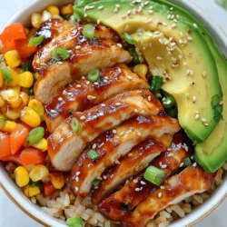 Honey BBQ Chicken Rice Bowl Schnelle und leckere Mahlzeit