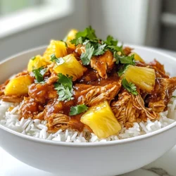 Für das Ananas BBQ Crockpot Hähnchen benötigst du: - 4 Hähnchenbrustfilets, ohne Knochen und Haut - 1 Tasse Ananassaft - 1 Tasse BBQ-Sauce (deiner Lieblingsmarke) - 1 Tasse Ananasstücke (frisch oder aus der Dose, abgetropft) - 1 Esslöffel Sojasauce - 1 Esslöffel gehackter Knoblauch - 1 Teelöffel gemahlener Ingwer - 1 Teelöffel Zwiebelpulver - Salz und Pfeffer nach Geschmack - Frischer Koriander (zur Garnierung) Diese Zutaten machen das Gericht saftig und voller Geschmack. Die Mischung aus Ananas und BBQ-Sauce gibt dem Hähnchen eine süßliche Note. Um das Gericht noch besser zu machen, kannst du diese Zutaten hinzufügen: - Chilipulver für etwas Schärfe - Paprikapulver für eine rauchige Note - Frühlingszwiebeln, fein gehackt, für zusätzlichen Crunch - Limettensaft für eine frische Säure Diese Optionen geben deinem Hähnchen eine persönliche Note. Experimentiere und finde deine Lieblingskombination. Wähle frische Zutaten für den besten Geschmack. Achte beim Hähnchen darauf, dass es gut aussieht und frisch riecht. Für die Ananasstücke kannst du frische Ananas verwenden, wenn du sie magst. Ananassaft sollte ohne Zuckerzusatz sein. Eine hochwertige BBQ-Sauce macht den Unterschied. Probiere verschiedene Marken aus, um deinen Favoriten zu finden. Wenn du frischen Koriander magst, nutze ihn für die Garnierung. Er gibt dem Gericht einen frischen Kick. {{ingredient_image_2}} Beginne mit den Hähnchenbrustfilets. Spüle sie unter kaltem Wasser ab. Tupfe sie dann mit einem Küchenpapier trocken. Würze die Hähnchenbrustfilets auf beiden Seiten. Nutze Salz, Pfeffer, Zwiebelpulver, gehackten Knoblauch und gemahlenen Ingwer. Diese Gewürze geben dem Hähnchen viel Geschmack. Lege die gewürzten Hähnchenbrustfilets in den Crockpot. Jetzt kommt der Spaß! Mische in einer Schüssel den Ananassaft, die BBQ-Sauce, die Sojasauce und die Ananasstücke. Rühre alles gut um, bis es gut vermischt ist. Gieße diese Mischung über das Hähnchen. Stelle sicher, dass das Hähnchen gut bedeckt ist. Decke den Crockpot ab. Koche das Gericht auf niedriger Stufe für 6-7 Stunden. Wenn du mehr Zeit hast, kannst du auch die hohe Stufe nutzen. In diesem Fall koche das Hähnchen für 3-4 Stunden. Das Hähnchen ist fertig, wenn es zart ist. Nach dem Kochen, zerteile das Hähnchen mit zwei Gabeln in feine Stücke. Mische es gut mit der Sauce. Um das beste Hähnchen im Crockpot zu machen, ist die Vorbereitung wichtig. Beginne mit frischen Hähnchenbrustfilets. Spüle sie gut ab und tupfe sie trocken. Würze sie dann mit Salz, Pfeffer und den anderen Gewürzen. Diese Schritte sorgen für mehr Geschmack. Lege die Hähnchenbruststücke in den Crockpot. Achte darauf, dass die Sauce das Hähnchen gut umhüllt. Das Hähnchen braucht Zeit. Koche es mindestens sechs Stunden auf niedriger Stufe. So wird es besonders zart und saftig. Ein häufiger Fehler ist, das Hähnchen zu lange zu kochen. Dies kann das Fleisch trocken machen. Halte dich an die angegebene Kochzeit. Ein weiterer Fehler ist zu viel Flüssigkeit. Zu viel Ananassaft oder BBQ-Sauce kann die Konsistenz verändern. Verwende die richtige Menge. Wenn du die Sauce magst, kannst du mehr nach dem Kochen hinzufügen. Überprüfe auch die Temperatur. Der Crockpot sollte immer gut abgedeckt sein. Du kannst das Rezept ganz einfach anpassen. Probiere verschiedene BBQ-Saucen aus. Jede Sauce bringt ihren eigenen Geschmack. Füge auch andere Gewürze hinzu, wie Paprika oder Cayennepfeffer, wenn du es schärfer magst. Wenn du frische Ananas verwendest, kannst du mehr Geschmack hinzufügen. Experimentiere mit verschiedenen Kräutern. Frischer Koriander ist lecker, aber auch Petersilie passt gut. So wird dein Gericht noch interessanter und schmackhafter. Pro Tipps Hähnchen marinieren: Lass die Hähnchenbrustfilets vor dem Kochen mindestens 30 Minuten in der Ananas-BBQ-Sauce marinieren, um noch mehr Geschmack zu entfalten. Verschiedene Ananasvarianten: Du kannst frische Ananas für eine knackige Textur oder Dosenananas für eine süßere Note verwenden. Beides funktioniert gut! BBQ-Sauce anpassen: Experimentiere mit verschiedenen BBQ-Saucen oder füge etwas Honig oder Chili hinzu, um die Süße oder Schärfe nach deinem Geschmack anzupassen. Resteverwertung: Verwende übriggebliebenes Hähnchen in Wraps, Salaten oder als Pizzabelag für eine schnelle und leckere Mahlzeit. {{image_4}} Wenn du keine Hähnchenbrustfilets magst, probiere Thighs oder sogar Putenbrust. Diese Fleischstücke sind saftig und geben viel Geschmack. Sie benötigen auch nicht so lange zum Garen. Du kannst auch Hähnchenflügel verwenden, um eine andere Textur zu bekommen. Achte darauf, die Garzeit entsprechend anzupassen, damit das Fleisch zart bleibt. Für eine vegetarische oder vegane Option kannst du Tofu oder Jackfruit verwenden. Tofu saugt die Aromen der Sauce gut auf. Jackfruit hat eine faserige Struktur und ähnelt Hähnchen. Marinier die Stücke gut in Ananassaft und BBQ-Sauce. Koche sie dann im Crockpot für die gleiche Zeit. So erhältst du ein köstliches, fleischfreies Gericht. Die Wahl der BBQ-Sauce verändert den Geschmack stark. Eine süße Sauce passt gut zu Ananas. Eine rauchige Sauce bringt Tiefe. Probiere auch würzige Saucen, um dem Gericht einen Kick zu geben. Du kannst sogar eine Mischung deiner Lieblingssaucen verwenden. Experimentiere und finde deinen Favoriten! Um dein Ananas BBQ Crockpot Hähnchen frisch zu halten, kühle es schnell ab. Lege die Reste in einen luftdichten Behälter. Du kannst das Hähnchen bis zu drei Tage im Kühlschrank aufbewahren. Wenn du es länger speichern willst, friere es in Portionen ein. Achte darauf, die Reste innerhalb von drei Monaten zu verbrauchen. Um das Hähnchen wieder aufzuwärmen, nutze die Mikrowelle oder den Ofen. In der Mikrowelle, stelle die Leistung auf mittel und erwärme das Hähnchen für zwei bis drei Minuten. Decke es mit einem feuchten Papiertuch ab, damit es nicht austrocknet. Im Ofen, heize ihn auf 180 Grad Celsius vor. Lege das Hähnchen in eine Auflaufform und bedecke es mit Aluminiumfolie. Erwärme es für etwa 15 bis 20 Minuten. Frische Zutaten sind das Herz jedes Rezepts. Hähnchenfleisch sollte hellrosa sein und keinen unangenehmen Geruch haben. Ananasstücke sollten fest und saftig sein. BBQ-Sauce ist lange haltbar, achte jedoch auf das Haltbarkeitsdatum. Wenn du frische Ananas verwendest, verbrauche sie innerhalb von fünf Tagen nach dem Schneiden. Achte immer darauf, Zutaten richtig zu lagern, um die Frische zu bewahren. Du solltest das Hähnchen im Crockpot für 6-7 Stunden auf niedriger Stufe oder 3-4 Stunden auf hoher Stufe kochen. Das Hähnchen wird zart und saftig. Überprüfe immer die Innentemperatur. Sie sollte mindestens 75 Grad Celsius sein. Dadurch weißt du, dass es sicher zu essen ist. Langsame Garzeiten machen das Hähnchen besonders geschmackvoll und zart. Ja, du kannst frische Ananas verwenden! Frische Ananas gibt deinem Gericht einen tollen Geschmack. Wenn du frische Ananas wählst, schneide sie in kleine Stücke. So vermischt sie sich gut mit der BBQ-Sauce. Achte darauf, die Ananas gut abzutropfen, wenn du Dosenananas verwendest. Dadurch wird zu viel Flüssigkeit im Gericht vermieden. Ja, dieses Rezept kann glutenfrei sein. Stelle sicher, dass du eine glutenfreie BBQ-Sauce und Sojasauce verwendest. Viele Marken bieten glutenfreie Optionen an. Überprüfe immer die Etiketten, um sicherzugehen. So kannst du sicher essen, ohne dir Sorgen zu machen. In diesem Blogbeitrag haben wir die wichtigsten Zutaten und Schritte für das perfekte Hähnchen im Crockpot behandelt. Ich habe Tipps gegeben, um die besten Zutaten auszuwählen und häufige Fehler zu vermeiden. Variationen wie vegetarische Optionen wurden ebenfalls besprochen. Denke an die richtigen Lagerungshinweise, um dein Essen frisch zu halten. Mit diesem Wissen kannst du jedes Mal ein schmackhaftes Gericht zubereiten. Probiere die Rezepte aus und finde deine Favoriten!