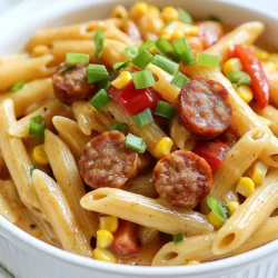 Einfaches One Pot Cajun Sausage Pasta Rezept