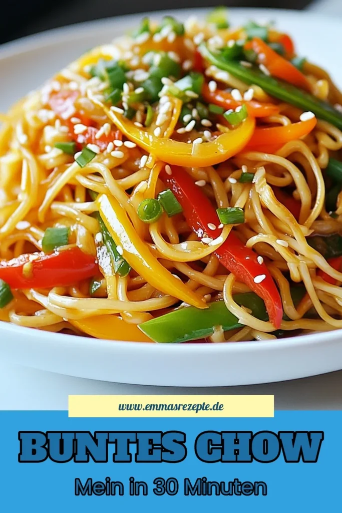Entdecke das köstliche Rezept für Regenbogen Gemüse Chow Mein! Dieses gesunde Gemüsegericht kombiniert frisches Gemüse und Eiernudeln in einer aromatischen Soße, perfekt für asiatische Nudelgerichte. Probiere unser vegetarisches Chow Mein für eine leckere und nahrhafte Mahlzeit. Hol dir das vollständige Chow Mein Rezept und verwandle deine Küche in ein asiatisches Restaurant! Speichere es dir! #ChowMein #GesundEssen #Vegetarisch #AsiatischKochen