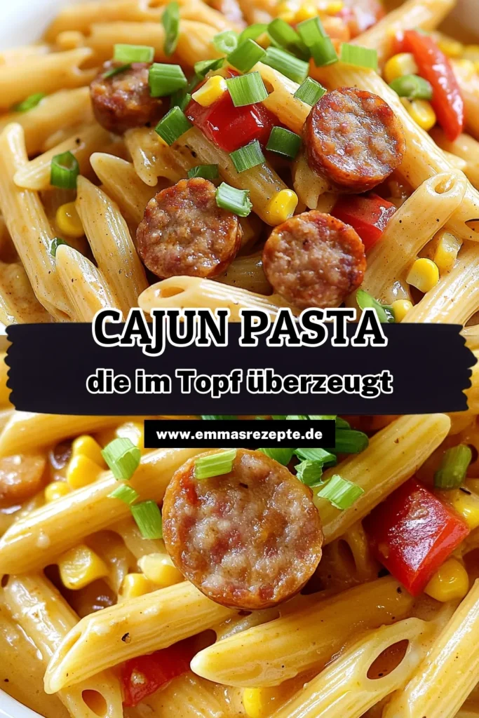 Entdecken Sie das köstliche Rezept für Cajun Wurst Pasta aus einem Topf! Mit nur wenigen einfachen Zutaten zaubern Sie in nur 30 Minuten ein würziges und cremiges Gericht, das alle lieben werden. Perfekt für ein schnelles Abendessen, das den Gaumen verwöhnt. Klicken Sie durch, um die vollständige Zubereitung und hilfreiche Tipps zu erfahren! #CajunWurstPasta #EinTopfGerichte #Kochrezepte #SchnelleRezepte