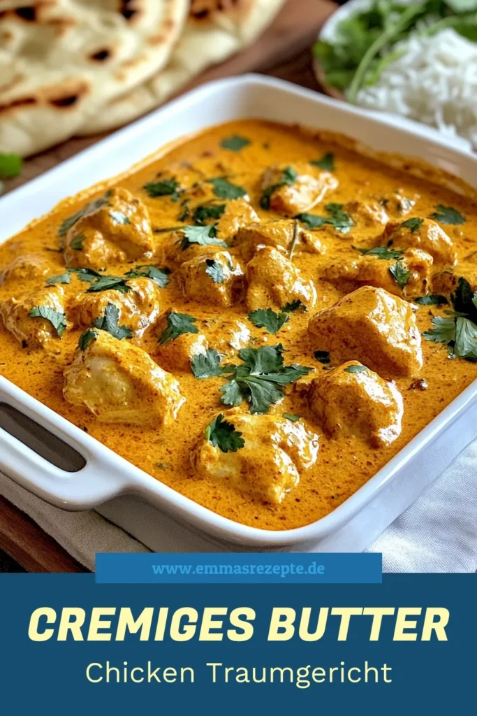 Entdecke unser einfaches Butter Chicken Rezept für ein cremiges Hähnchen Curry, das du ganz leicht selbst zubereiten kannst! Mit saftigen Hähnchenschenkeln, die perfekt mariniert sind, bekommst du das beste indische Butter Chicken auf den Tisch. Ideal für ein schnelles Abendessen oder eine besondere Gelegenheit. Probiere es aus und überrasche deine Familie und Freunde! Speichere das Rezept und koche los! #ButterChickenRezept #cremigesHähnchenCurry #indischesButterChicken #einfachesButterChicken