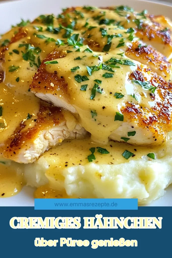 Entdecken Sie unser Rezept für cremiges Knoblauch-Hähnchen, das perfekt mit Kartoffelpüree harmoniert! Dieses einfache Hähnchenrezept mit einer köstlichen Knoblauchsoße ist in nur 40 Minuten zubereitet. Verwöhnen Sie sich und Ihre Liebsten mit diesem herzhaften Gericht, das sowohl schmackhaft als auch sättigend ist. Jetzt ausprobieren und für später speichern! #KnoblauchHähnchen #HähnchenmitPüree #Kochrezepte #EinfacheRezepte