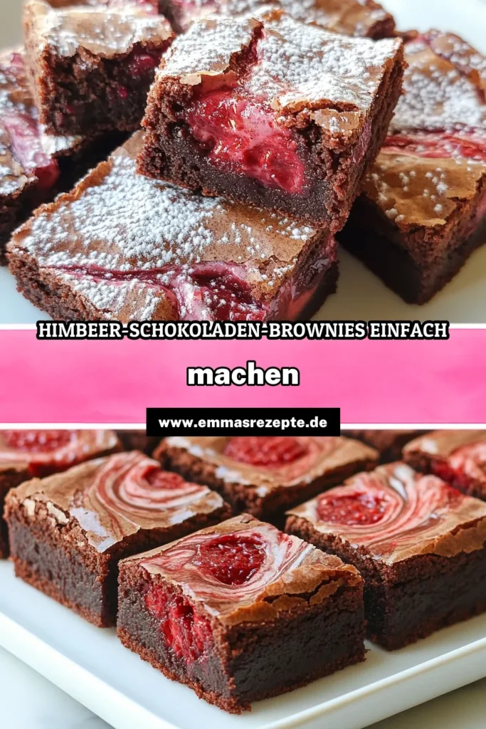 Entdecke unser köstliches Rezept für Himbeer-Schokoladen-Brownies! Diese einfachen Brownies mit Himbeeren vereinen den perfekten Schokoladengeschmack mit einer fruchtigen Himbeersoße für einen unwiderstehlichen Marmorbrownies Genuss. Schokoladenbrownies selber machen war noch nie so einfach! Probiere es jetzt aus und beeindrucke Familie und Freunde! #HimbeerBrownies #Marmorbrownies #Schokoladenbrownies #BackenMitHimbeeren