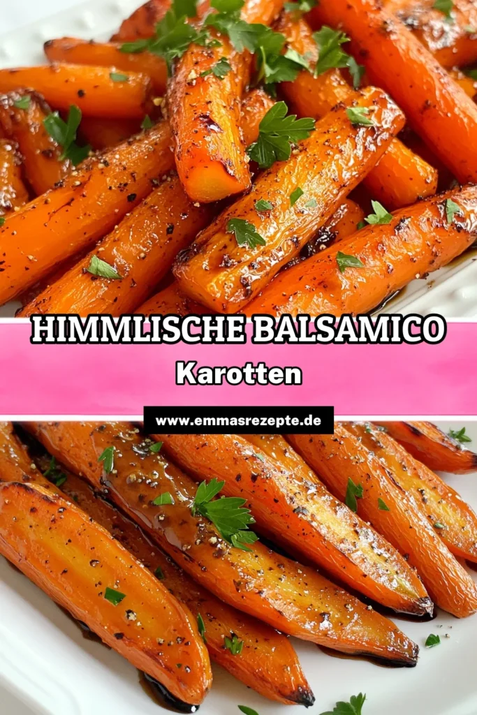 Verwandle dein Gemüsegericht mit Balsamico-Rosenmöhren in ein geschmackliches Erlebnis! Diese einfachen und leckeren gerösteten Karotten sind perfekt für jede Gelegenheit. Mit Balsamico-Essig, Honig und frischem Rosmarin lässt sich schnell eine köstliche Beilage zaubern. Entdecke unser einfaches Rezept, das in nur 35 Minuten zubereitet ist, und bringe Farbe auf deinen Teller. Klicke hier und erlebe den Geschmack! #BalsamicoRosenmöhren #Vegetarisch #GesundeRezepte #EinfacheKüche