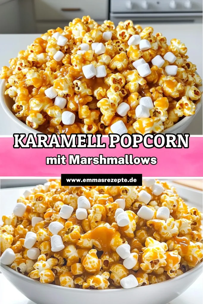 Verwöhne deinen Gaumen mit diesem unwiderstehlichen Marshmallow-Karamell-Popcorn! In nur 45 Minuten zauberst du einen leckeren Snack, der perfekt für Filmabende oder Partys ist. Kombiniere frisch gepufftes Popcorn mit einer köstlichen Karamellsoße und süßen Mini-Marshmallows für das ideale Geschmackserlebnis. Klicke jetzt, um das vollständige Rezept und zusätzliche Tipps zu entdecken! #MarshmallowKaramellPopcorn #PopcornLovers #SnackIdeen #Leckereien