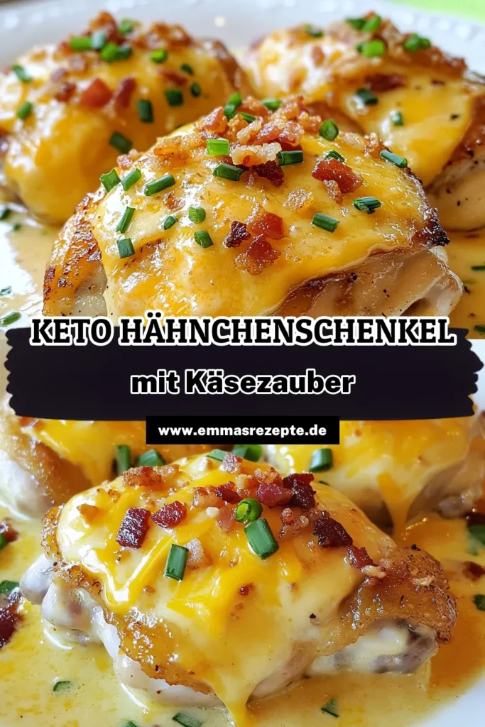 Entdecke das perfekte Keto Hähnchenschenkel Rezept mit unserem Crack Chicken in der Pfanne! Diese köstlichen Keto Pfannengerichte kombinieren saftige Hähnchenschenkel mit cremigem Frischkäse, würziger Ranch-Gewürzmischung und leckerem Cheddar. Ideal für eine schnelle, gesunde Mahlzeit, die ganz einfach zuzubereiten ist. Lass dir dieses Rezept nicht entgehen – speichere es dir jetzt! #KetoHähnchenschenkel #CrackChickenRezept #KetoPfannengerichte #HähnchenmitFrischkäse