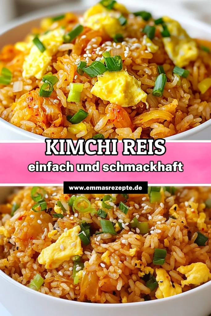 Entdecke unser köstliches Rezept für Kimchi gebratener Reis! Dieses asiatische Reisgericht vereint die Aromen der Kimchi Küche mit einfachen Zutaten und einer schnellen Zubereitung. Perfekt für einen schnellen Abendessen! Lerne, wie man gebratener Reis zubereitet, der reich an Geschmack ist. Speichere dieses Kimchi Rezept für deine nächste Küche Inspiration! #KimchiGebratenerReis #GebratenerReisRezept #KimchiRezept #AsiatischeReisgerichte