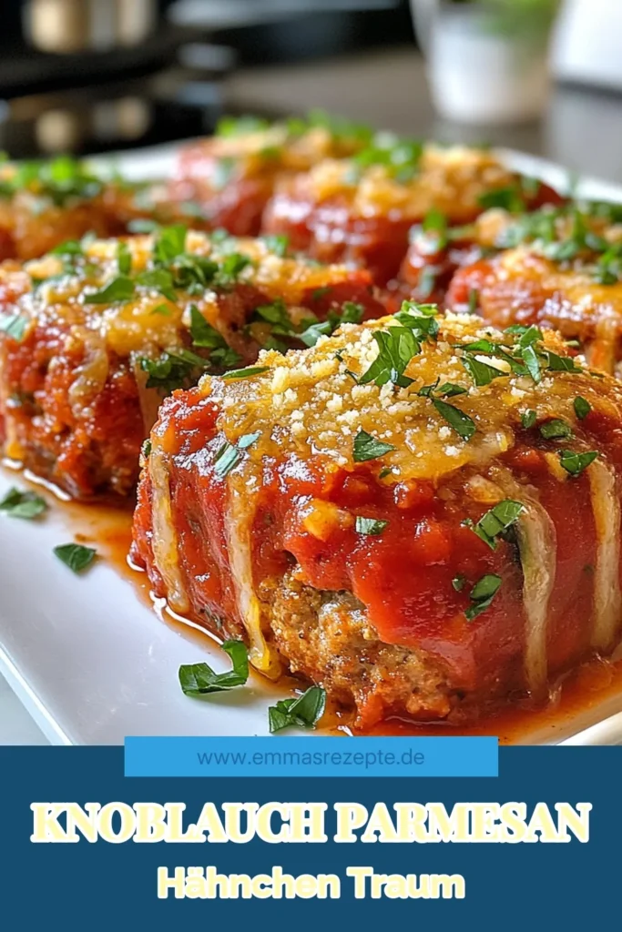 Entdecken Sie unser köstliches Knoblauch Parmesan Hähnchenfleischlaibchen Rezept! Diese gesunden Hähnchenlaibchen sind perfekt für einfache Abendessen und kombinieren den herzhaften Geschmack von italienischen Fleischlaibchen mit frischem Knoblauch und Parmesan. In nur 40 Minuten zubereitet, sind sie der Hit bei der ganzen Familie. Probieren Sie es aus und speichern Sie das Rezept! #HähnchenfleischlaibchenRezept #GesundeEssen #EinfachesAbendessen #ItalienischeKüche