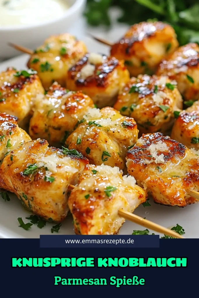 Entdecke diese köstlichen Luftfritteuse Hähnchenspieße mit Knoblauch und Parmesan! Perfekt für gesunde Mahlzeiten und einfach zuzubereiten. Diese marinierte Hähnchenspieße sind ein tolles Rezept für jede Gelegenheit und bringen viel Geschmack auf den Tisch. Ideal für ein schnelles Abendessen oder eine Party! Probiere jetzt dieses einfache Hähnchenrezept und beeindrucke deine Gäste. Speichere die Idee! #Luftfritteuse #Hähnchenspieße #KnoblauchParmesan #GesundeRezepte