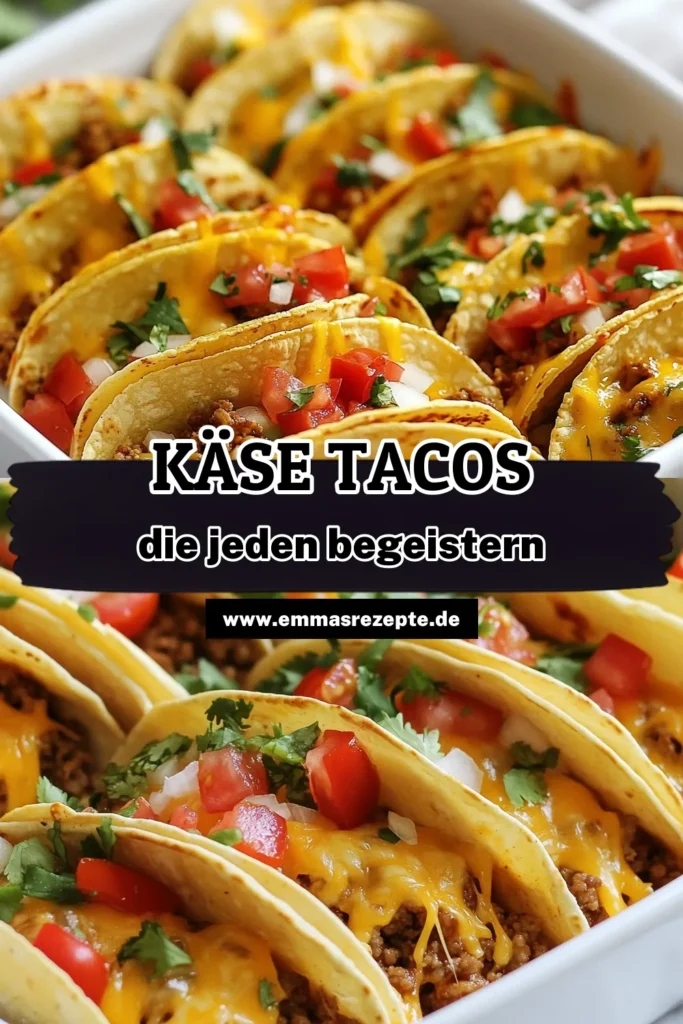 Entdecken Sie dieses köstliche Taco-Rezept mit Hackfleisch: Überbackene Käse-Tacos sind das perfekte Gericht für einen schnellen Snack oder ein gemeinsames Abendessen. Diese Käse-Tacos im Ofen sind einfach zuzubereiten und mit Cheddar überbacken, sodass sie einfach unwiderstehlich sind. Machen Sie mexikanische Tacos selbstgemacht und beeindrucken Sie Ihre Familie und Freunde! Speichern Sie das Rezept für Ihre nächste Feier! #TacoRezept #CheddarTacos #ÜberbackeneTacos #MexikanischeKüche