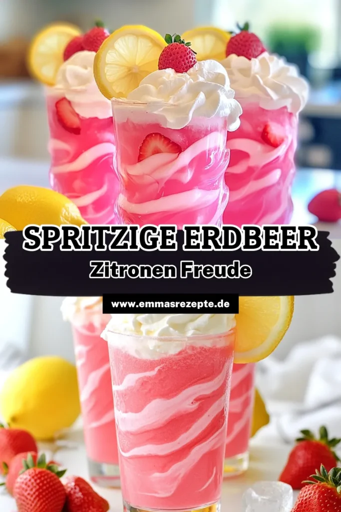 Erleben Sie den Sommer mit diesem köstlichen Pink Lemonade Rezept! Diese schäumende Limonade mit Schlagsahne und frischen Erdbeeren ist das perfekte erfrischende Getränk für heiße Tage. Einfach in der Zubereitung, bringt Ihnen diese lemonade mit schlagsahne ein spritziges Geschmackserlebnis. Probieren Sie dieses sommergetränk rezept aus und genießen Sie den süßen, fruchtigen Genuss! Speichern Sie dieses Rezept und genießen Sie es mit Freunden! #PinkLemonade #Sommergetränk #Erdbeeren #ErfrischendesGetränk