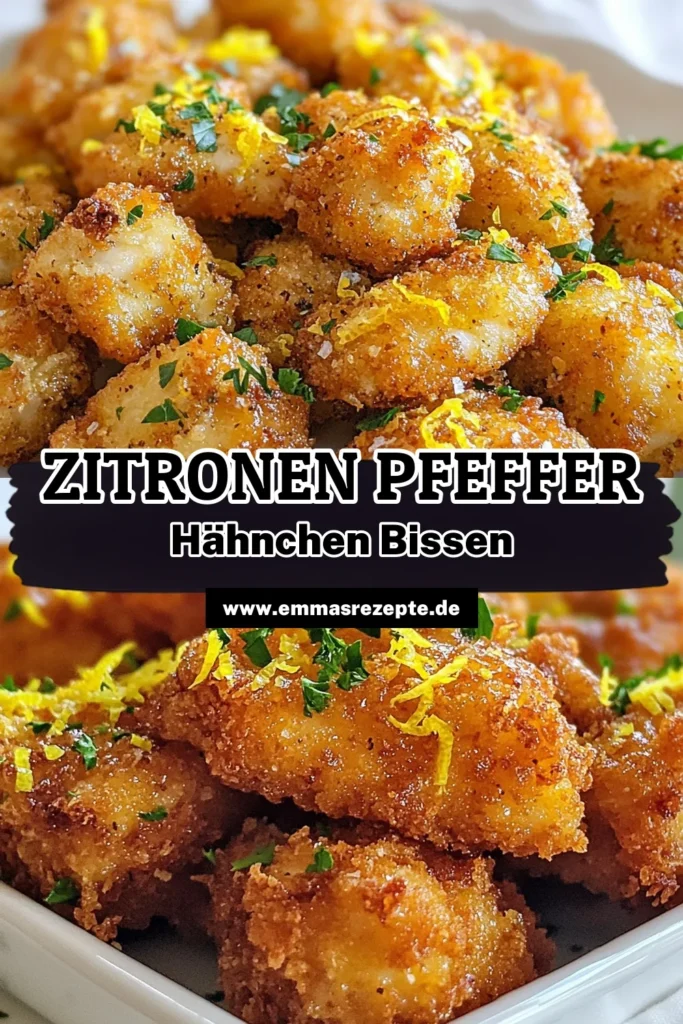 Entdecke das köstliche Rezept für Zitronenpfeffer Hähnchen! Diese knusprigen Hähnchenbissen sind einfach zuzubereiten und bieten den perfekten Geschmack von Hähnchen mit Zitronenschale. Mit unseren Hähnchen marinieren Tipps wird dein Gericht noch besser. Perfekt als Snack oder Hauptspeise! Probiere es jetzt aus und teile dein Ergebnis! #ZitronenpfefferHähnchen #HähnchenRezept #einfacheHähnchenrezepte #knusprigeHähnchenbissen