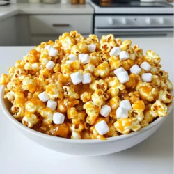 Für mein köstliches Marshmallow-Karamell-Popcorn brauche ich folgende Zutaten: - 8 Tassen frisch gepufftes Popcorn - 1 Tasse Kristallzucker - 1/4 Tasse ungesalzene Butter - 1/4 Tasse heller Maissirup - 1/2 Teelöffel Salz - 1/2 Teelöffel Backpulver - 1 Teelöffel Vanilleextrakt - 2 Tassen Mini-Marshmallows Diese Zutaten sind der Schlüssel für einen leckeren Geschmack und die perfekte Textur. Das frisch gepuffte Popcorn ist leicht und luftig, während der Karamell süß und klebrig ist. Manchmal mag ich es, mein Rezept mit Extras zu verfeinern. Hier sind ein paar tolle Ideen: - 1/2 Tasse gehackte Nüsse (z.B. Pekannüsse oder Erdnüsse) Nüsse bringen Crunch und einen nussigen Geschmack. Sie passen gut zu den süßen Marshmallows und dem Karamell. Die Qualität der Zutaten macht einen großen Unterschied. Hier sind meine besten Tipps: - Popcorn: Verwende frisches, einfaches Popcorn ohne Fett. So bleibt der Geschmack rein. - Zucker: Wähle hochwertigen Kristallzucker. Er schmilzt besser und gibt schönes Karamell. - Butter: Ungesalzene Butter hat einen klaren, reinen Geschmack. - Maissirup: Heller Maissirup sorgt für die richtige Konsistenz des Karamells. - Marshmallows: Mini-Marshmallows schmelzen schneller und verteilen sich gleichmäßig. Mit diesen Tipps kannst du dein Marshmallow-Karamell-Popcorn auf ein neues Level bringen! Zuerst heizen Sie den Ofen auf 120 °C vor. Das macht das Popcorn schön knusprig. Legen Sie ein großes Backblech mit Backpapier aus. Das Backpapier hilft, das Popcorn nicht zu kleben. Nun bereiten Sie die Zutaten vor. Sie brauchen 8 Tassen frisch gepufftes Popcorn. Messen Sie auch 1 Tasse Kristallzucker, 1/4 Tasse ungesalzene Butter, 1/4 Tasse heller Maissirup und 1/2 Teelöffel Salz ab. Vergessen Sie nicht den 1/2 Teelöffel Backpulver, 1 Teelöffel Vanilleextrakt und 2 Tassen Mini-Marshmallows. Wenn Sie Nüsse mögen, nehmen Sie 1/2 Tasse gehackte Pekannüsse oder Erdnüsse. In einem mittelgroßen Topf vermengen Sie Zucker, Butter, Maissirup und Salz. Stellen Sie den Topf auf mittlere Hitze. Rühren Sie die Mischung, bis sie zu kochen beginnt. Lassen Sie die Mischung dann 4-5 Minuten ohne Rühren kochen. Achten Sie darauf, dass sie eine hellgoldene Farbe annimmt. Nehmen Sie den Topf vom Herd und rühren Sie schnell das Backpulver und den Vanilleextrakt ein. Seien Sie vorsichtig, denn die Mischung wird aufschäumen! Geben Sie das gepuffte Popcorn in eine große Rührschüssel. Gießen Sie die Karamellmischung gleichmäßig über das Popcorn. Rühren Sie kräftig, damit alles gut glasiert wird. Fügen Sie nun vorsichtig die Mini-Marshmallows hinzu. Wenn Sie Nüsse verwenden, falten Sie diese sanft unter die Mischung. Verteilen Sie die Mischung gleichmäßig auf dem Backblech. Backen Sie das Popcorn 20-25 Minuten lang. Rühren Sie alle 10 Minuten um, damit es gleichmäßig knusprig wird. Lassen Sie das Popcorn nach dem Backen vollständig abkühlen. Brechen Sie es in Stücke und genießen Sie es! Um knuspriges Popcorn zu erhalten, ist die Backzeit wichtig. Backe das Popcorn bei 120 °C. Rühre alle 10 Minuten um. Das hilft, dass die Karamellschicht gleichmäßig trocknet. Lass das Popcorn nach dem Backen gut abkühlen. So bleibt es schön knackig. Du kannst die Karamellmischung leicht anpassen. Füge mehr Butter für einen reichhaltigen Geschmack hinzu. Ein Spritzer Zimt macht das Karamell wärmer. Für eine schokoladige Note kannst du Kakao oder geschmolzene Schokolade hinzufügen. Experimentiere mit Aromen, um dein perfektes Karamell zu finden. Nüsse geben dem Popcorn einen tollen Crunch. Pekannüsse und Erdnüsse passen gut dazu. Du kannst auch andere Zutaten hinzufügen, wie getrocknete Früchte oder Schokoladenstückchen. Achte darauf, die Extras gleichmäßig unter das Popcorn zu mischen. So verteilt sich der Geschmack gut und jeder Bissen wird zum Genuss. {{image_4}} Schokoladen-Marshmallow-Karamell-Popcorn ist eine echte Freude. Um es zu machen, schmelzen Sie einfach dunkle Schokolade. Gießen Sie die Schokolade über das fertige Karamell-Popcorn. Mischen Sie alles gut, damit die Schokolade gleichmäßig verteilt ist. Dadurch wird das Popcorn süß und schokoladig. Fügen Sie mehr Mini-Marshmallows hinzu, um es noch besser zu machen. Diese Kombination sorgt für einen tollen Geschmack und macht jeden Snack besonders. Wenn Sie weniger Zucker verwenden möchten, ist das möglich. Reduzieren Sie den Kristallzucker auf 1/2 Tasse. Sie können auch Honig oder Agavendicksaft ausprobieren. Diese Alternativen geben einen anderen, aber leckeren Geschmack. Verwenden Sie auch weniger Butter und mehr Nüsse, um gesund zu bleiben. Nüsse fügen gesunde Fette hinzu und machen das Popcorn knuspriger. Diese Version ist perfekt, wenn Sie auf Ihre Ernährung achten. Saisonale Varianten bringen Spaß in jede Feier. Für Halloween fügen Sie etwas Kürbiskerngewürz hinzu. Das gibt einen warmen, herbstlichen Geschmack. Zu Weihnachten können Sie rote und grüne Streusel verwenden. Diese machen das Popcorn festlich und schön. Für den Sommer probieren Sie fruchtige Aromen wie Erdbeere oder Limette. Mischen Sie einfach Fruchtpulver in die Karamellmischung. So wird Ihr Popcorn immer frisch und spannend. Um dein Marshmallow-Karamell-Popcorn frisch zu halten, verwende einen luftdichten Behälter. Lege das Popcorn in einen großen Behälter und schließe ihn gut. Du kannst auch Plastikfolie verwenden, um das Popcorn einzuwickeln. So bleibt das Popcorn knusprig und lecker. Vermeide es, das Popcorn in feuchte oder warme Räume zu stellen. Marshmallow-Karamell-Popcorn bleibt bei richtiger Lagerung etwa eine Woche frisch. Nach dieser Zeit kann es weich werden. Lagere das Popcorn an einem kühlen, trockenen Ort. So kannst du das volle Geschmackserlebnis genießen. Hast du noch übrig gebliebenes Popcorn? Du kannst es für andere Snacks nutzen. Mische es mit Schokolade oder anderen Süßigkeiten. Du kannst auch gesunde Optionen ausprobieren, wie Nüsse oder Trockenfrüchte. So entsteht ein neuer, leckerer Snack! Marshmallow-Karamell-Popcorn bleibt frisch für etwa eine Woche. Lagern Sie es in einem luftdichten Behälter. So bleibt das Popcorn knusprig. Wenn Sie es länger aufbewahren möchten, können Sie es einfrieren. Achten Sie darauf, es gut einzupacken, um Gefrierbrand zu vermeiden. Ja, das Rezept ist leicht glutenfrei. Verwenden Sie einfach glutenfreies Popcorn und überprüfen Sie die Zutaten. Der Maissirup und die Marshmallows sind in der Regel glutenfrei. Achten Sie auf Marken, die dies bestätigen, um sicherzugehen. So können auch glutenfreie Genießer den Snack genießen. Fertiges Marshmallow-Karamell-Popcorn finden Sie in vielen Supermärkten. Schauen Sie in der Süßwarenabteilung oder im Snackbereich nach. Online gibt es auch viele Anbieter, die diesen Snack liefern. Achten Sie auf Bewertungen, um die beste Qualität zu finden. Zusammenfassend haben wir die besten Zutaten und eine einfache Anleitung für Marshmallow-Karamell-Popcorn besprochen. Sie können Variationen ausprobieren und Tipps für knuspriges Popcorn nutzen. Denken Sie an die besten Aufbewahrungsmethoden, um die Frische zu sichern. Mit diesen Informationen können Sie leckeres Popcorn kreieren und Freude teilen. Experimentieren Sie und finden Sie Ihre Lieblingsversion! Marshmallow-Karamell-Popcorn bringt Spaß und Geschmack in jede Gelegenheit.