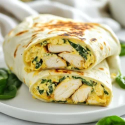 - 2 Hähnchenbrustfilets, ohne Haut und Knochen - 1 Tasse geriebener Mozzarella-Käse - 1/2 Tasse Frischkäse, weich - 2 Knoblauchzehen, fein gehackt - 1 Teelöffel getrocknete italienische Kräuter (Oregano, Basilikum, Thymian) - 1 Esslöffel Olivenöl - Salz und Pfeffer nach Geschmack Die Hauptzutaten machen diesen Wrap so lecker. Das Hähnchen ist die Proteinquelle. Mozzarella und Frischkäse geben den Wraps eine cremige Textur. Knoblauch sorgt für einen starken Geschmack. Die italienischen Kräuter bringen zusätzliche Aromen hinein, die den Wrap aufpeppen. - 4 große Weizentortillas - 1/2 Tasse frische Spinatblätter - 1/2 Tasse gewürfelte Tomaten (optional) - Frische Petersilie zum Garnieren (optional) Die Weizentortillas sind die perfekte Hülle für die Füllung. Spinat und Tomaten bringen Frische ins Gericht. Petersilie ist ein toller Farbklecks und gibt den Wraps das gewisse Extra. Du kannst diese Zutaten nach deinem Geschmack anpassen. {{ingredient_image_2}} - Hähnchen würzen und braten: Zuerst würze die Hähnchenbrustfilets mit Salz und Pfeffer. Erhitze dann das Olivenöl in einer Pfanne bei mittlerer Hitze. Lege die Hähnchen in die Pfanne und brate sie für 6-7 Minuten pro Seite. Achte darauf, dass sie goldbraun und durchgegart sind. Nimm die Hähnchen dann vom Herd und lass sie für ein paar Minuten ruhen. Schneide das Hähnchen in dünne Streifen. - Knoblauchmischung herstellen: Nimm eine kleine Schüssel und vermenge den Frischkäse mit dem fein gehackten Knoblauch. Füge die getrockneten italienischen Kräuter sowie eine Prise Salz und Pfeffer hinzu. Rühre alles gut um, bis die Mischung cremig ist. Beiseite stellen. - Hähnchen und Käse mischen: Nimm eine große Schüssel und gib die geschnittenen Hähnchenstücke hinein. Füge die cremige Knoblauchmischung und eine Tasse geriebenen Mozzarella-Käse hinzu. Mische alles gut, bis das Hähnchen gleichmäßig bedeckt ist. - Tortilla befüllen und einrollen: Lege eine Tortilla flach auf die Arbeitsfläche. Gib eine großzügige Portion der Hähnchen-Käse-Mischung in die Mitte. Belege sie mit frischen Spinatblättern und optional gewürfelten Tomaten. Falten die Seiten der Tortilla ein und rolle sie von unten auf, um einen Wrap zu formen. Wiederhole diesen Schritt mit den restlichen Tortillas. - Wraps in die Auflaufform legen: Lege die Wraps mit der Nahtseite nach unten in eine Auflaufform. - Ofenzeit und garnieren: Heize deinen Ofen auf 190°C vor. Backe die Wraps für etwa 15 Minuten, bis sie goldbraun und der Käse geschmolzen ist. Nimm die Wraps aus dem Ofen und lass sie etwas abkühlen. Schneide sie dann diagonal in zwei Hälften. Garnieren kannst du sie mit frischer Petersilie für einen tollen Look. Um den Geschmack zu verbessern, können Sie die Gewürze anpassen. Ich empfehle, mehr italienische Kräuter hinzuzufügen. Ein wenig Paprika oder Cayennepfeffer gibt einen tollen Kick. Experimentieren Sie mit verschiedenen Käsesorten. Cheddar oder Gouda sind ebenso lecker. Diese Käsesorten schmelzen gut und bringen einen neuen Geschmack. Um die Vorbereitungszeit zu verringern, schneiden Sie das Hähnchen vorher in kleine Stücke. So garen sie schneller in der Pfanne. Auch die Knoblauchmischung können Sie im Voraus zubereiten. Sie können die Wraps auch in großen Mengen herstellen. Das ist perfekt für Meal Prep. Bereiten Sie einfach mehrere Portionen vor und frieren Sie sie ein. So haben Sie immer eine schnelle Mahlzeit bereit. Pro Tipps Hähnchen marinieren: Marinieren Sie das Hähnchen für mindestens 30 Minuten in Olivenöl und Gewürzen, um den Geschmack zu intensivieren. Frischkäse-Variation: Experimentieren Sie mit verschiedenen Frischkäse-Sorten, wie z.B. Knoblauch oder Kräuter, um zusätzliche Aromen hinzuzufügen. Wraps aufwärmen: Wenn Sie Reste haben, erwärmen Sie die Wraps im Toaster, um sie knusprig zu machen. Gesunde Beilagen: Servieren Sie die Wraps mit einem frischen Salat oder Gemüse, um eine gesunde Mahlzeit zu ergänzen. {{image_4}} Sie können glutenfreie Tortillas verwenden, um die Wraps für alle zugänglich zu machen. Dies ist eine einfache Lösung für Menschen mit Glutenunverträglichkeit. Wählen Sie Tortillas aus Reis oder Mais. Wenn Sie eine vegetarische Option suchen, probieren Sie Tofu oder frisches Gemüse. Marinierter Tofu wird eine tolle, herzhafte Basis bieten. Gemüse wie Paprika, Zucchini oder Pilze bringen zusätzliche Aromen. Um die Wraps noch interessanter zu machen, fügen Sie Avocado oder Jalapeños hinzu. Avocado sorgt für eine cremige Textur, die gut zu den anderen Zutaten passt. Jalapeños bringen eine scharfe Note, die den Geschmack aufpeppt. Außerdem können Sie verschiedene Saucen verwenden, um die Wraps zu verfeinern. Probieren Sie scharfe Saucen, BBQ-Soße oder sogar eine cremige Ranch-Dressing. Diese kleinen Anpassungen machen Ihr Gericht einzigartig und lecker! Um die Käse-Knoblauch-Hühnchen-Wraps frisch zu halten, sollten Sie sie kühl lagern. Legen Sie die Wraps in einen luftdichten Behälter. Im Kühlschrank bleiben sie etwa 3 bis 4 Tage gut. Wenn Sie die Wraps für später aufbewahren möchten, können Sie sie auch einfrieren. Wickeln Sie jeden Wrap in Frischhaltefolie und legen Sie sie in einen Gefrierbeutel. So bleiben sie bis zu 3 Monate frisch. Wenn es Zeit ist, die Wraps wieder zu genießen, haben Sie zwei einfache Optionen: Mikrowelle oder Backofen. In der Mikrowelle wärmen Sie die Wraps bei mittlerer Hitze für etwa 1 bis 2 Minuten. Wenn Sie den Wrap knusprig mögen, nutzen Sie den Backofen. Heizen Sie ihn auf 190°C vor und backen Sie die Wraps für 10 bis 15 Minuten. Achten Sie darauf, sie auf ein Backblech zu legen. So bleibt die Textur schön knusprig. Um die beste Qualität zu erreichen, lassen Sie die Wraps nach dem Erwärmen kurz ruhen. So bleibt der Käse geschmolzen und lecker. Die Wraps sind im Kühlschrank etwa 3 bis 4 Tage haltbar. Achte darauf, sie in einem luftdichten Behälter zu lagern. So bleiben sie frisch und lecker. Du kannst die Wraps auch einfrieren. Im Gefrierschrank halten sie bis zu 3 Monate. Zum Auftauen leg die Wraps einfach über Nacht in den Kühlschrank. Ja, du kannst das Rezept ganz nach deinem Geschmack anpassen. Ersetze das Hähnchen durch Tofu für eine vegetarische Option. Du kannst auch andere Käsesorten verwenden, wie Cheddar oder Gouda. Wenn du keinen Frischkäse magst, probiere saure Sahne oder griechischen Joghurt. Füge gerne auch mehr Gemüse hinzu, wie Paprika oder Zucchini. Als Beilage empfehle ich eine frische Marinara-Soße zum Dippen. Ein einfacher grüner Salat ergänzt die Wraps perfekt. Du kannst auch einen Quinoasalat machen. Er ist gesund und macht satt. Für einen zusätzlichen Kick kannst du scharfe Soße oder Knoblauchdip servieren. Ihr neuer Wrap ist einfach und lecker. Sie haben die Hauptzutaten wie Hähnchen, Käse und Gewürze vorbereitet. Dann haben Sie die Würze und den Käse gemischt. Bei den optionalen Zutaten können Sie Spinat oder Tomaten hinzufügen. Denken Sie daran, die Wraps gut zu lagern, damit sie frisch bleiben. Variieren Sie das Rezept nach Ihrem Geschmack. Ob glutenfrei oder mit verschiedenen Füllungen, die Möglichkeiten sind endlos. Jetzt ist es an der Zeit, Ihr neues Rezept auszuprobieren und zu genießen!