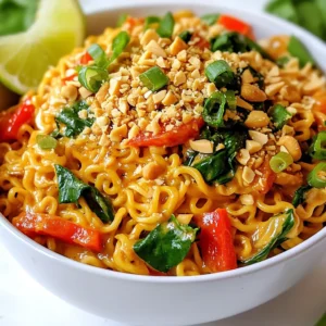 Spicy Peanut Ramen Noodles Einfache und leckere Mahlzeit