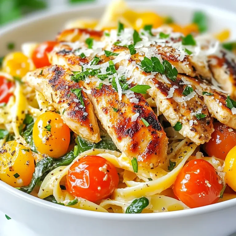 Für die cremige Cajun-Hühnchen-Pasta benötigen Sie folgende Zutaten: - 2 Hähnchenbrustfilets, ohne Knochen und Haut - 225 g Fettuccine-Nudeln - 1 Esslöffel Cajun-Gewürzmischung - 2 Esslöffel Olivenöl - 1 kleine Zwiebel, fein gehackt - 3 Knoblauchzehen, gehackt - 240 ml Schlagsahne - 240 ml Hühnerbrühe - 150 g Kirschtomaten, halbiert - 150 g frischer Spinat - Salz und Pfeffer nach Geschmack - Geriebener Parmesan zum Servieren - Frisch gehackte Petersilie zum Garnieren Wählen Sie frische Hähnchenbrustfilets für einen saftigen Biss. Achten Sie darauf, dass die Fettuccine-Nudeln von hoher Qualität sind. Diese sorgen für die beste Textur. Verwenden Sie frische Kräuter und Gemüse. Sie bringen den besten Geschmack. Cajun-Gewürz ist wichtig. Es gibt der Pasta ihren einzigartigen Pfiff. Kaufen Sie es am besten in einem Gewürzgeschäft. Dort finden Sie oft die frischesten Mischungen. Die Hauptallergene in diesem Rezept sind Milchprodukte und Gluten. Für eine glutenfreie Option nutzen Sie glutenfreie Pasta. Wenn Sie laktoseintolerant sind, ersetzen Sie die Schlagsahne durch eine pflanzliche Sahne. Auch die Hühnerbrühe kann durch Gemüsebrühe ersetzt werden. So bleibt das Gericht lecker. Achten Sie immer auf die Zutatenlabel. Dies hilft, Allergene zu vermeiden. {{ingredient_image_2}} Um die Fettuccine perfekt zu kochen, koche zuerst einen großen Topf Wasser. Füge eine Prise Salz hinzu. Das Salz gibt den Nudeln Geschmack. Lasse das Wasser sprudeln und gib dann die Fettuccine hinein. Koche sie gemäß der Packungsanweisung, bis sie al dente sind. Das bedeutet, sie sollten noch einen leichten Biss haben. Gieße die Nudeln ab und stelle sie beiseite. So einfach ist das! Wähle zwei Hähnchenbrustfilets ohne Knochen und Haut. Würze sie auf beiden Seiten mit Cajun-Gewürz, Salz und Pfeffer. Erhitze in einer großen Pfanne zwei Esslöffel Olivenöl. Sobald das Öl heiß ist, lege die Hähnchenbrustfilets hinein. Brate sie etwa 6-7 Minuten pro Seite. Sie sind fertig, wenn sie goldbraun und durchgegart sind. Nimm die Hähnchen aus der Pfanne und lasse sie kurz ruhen. Dann schneide sie in dünne Scheiben. In der gleichen Pfanne, in der du das Hähnchen gebraten hast, füge eine kleine, fein gehackte Zwiebel hinzu. Brate sie für 2-3 Minuten, bis sie weich und durchsichtig ist. Dann füge drei gehackte Knoblauchzehen hinzu. Koche eine weitere Minute, bis der Knoblauch duftet. Gieße dann 240 ml Hühnerbrühe in die Pfanne. Kratze die Reste vom Boden der Pfanne ab. Lass die Brühe 2 Minuten köcheln. Reduziere die Hitze und rühre 240 ml Schlagsahne ein. Jetzt kommen die halbierten Kirschtomaten und der frische Spinat hinzu. Koche alles, bis der Spinat verwelkt und die Tomaten weich sind. Mische dann die gekochten Fettuccine und die Hähnchenstücke unter. Schmecke das Gericht mit Salz und Pfeffer ab. Serviere es warm, bestreut mit geriebenem Parmesan und frisch gehackter Petersilie. Um die Soße perfekt cremig zu machen, benutze frische Schlagsahne. Diese macht die Soße reichhaltig und glatt. Achte darauf, die Hitze niedrig zu halten, wenn du die Sahne hinzufügst. Das verhindert, dass sie gerinnt. Wenn die Soße zu dick wird, füge etwas Hühnerbrühe hinzu. So bleibt sie schön flüssig und gut zu vermischen. Die Cajun-Gewürzmischung bringt viel Geschmack. Du kannst sie aber auch anpassen. Füge mehr Paprika oder Cayennepfeffer hinzu, wenn du es schärfer magst. Für eine mildere Variante, nimm weniger Würze. Frische Kräuter wie Thymian oder Oregano können ebenfalls einen neuen Geschmack bringen. Sei kreativ und finde deine perfekte Mischung! Die Präsentation ist wichtig. Verwende große Teller, um die Pasta zu servieren. Lege die Fettuccine zuerst auf den Teller und platziere das Hähnchen darauf. Bestreue die Pasta mit frisch geriebenem Parmesan und gehackter Petersilie. Dies sorgt für ein schönes Farbspiel. Serviere die Pasta warm, damit sie am besten schmeckt. Pro Tipps Hähnchen marinieren: Lassen Sie das Hähnchen mindestens 30 Minuten in der Cajun-Gewürzmischung marinieren, um den Geschmack zu intensivieren. Pasta al dente kochen: Achten Sie darauf, die Fettuccine al dente zu kochen, damit sie beim Mischen mit der Sauce nicht zu weich werden. Frische Zutaten verwenden: Verwenden Sie frischen Spinat und reife Kirschtomaten für das beste Aroma und die besten Nährstoffe. Parmesan frisch reiben: Reiben Sie den Parmesan frisch über die fertige Pasta, um ein intensiveres Geschmackserlebnis zu erzielen. {{image_4}} Für eine vegetarische Cajun-Pasta tauschen Sie das Hähnchen gegen Tofu oder Tempeh aus. Schneiden Sie den Tofu in Würfel und braten Sie ihn goldbraun. Fügen Sie dann die Cajun-Gewürzmischung hinzu. Verwenden Sie auch mehr Gemüse, um den Geschmack zu verstärken. Paprika, Zucchini oder Auberginen passen gut dazu. Diese Variante ist einfach und lecker. Wenn Sie mehr Protein möchten, probieren Sie Garnelen oder Lachs. Garnelen kochen schnell und passen gut zur Sauce. Braten Sie sie in der Pfanne, bis sie rosa und zart sind. Für Lachs können Sie die Filets auf der Hautseite braten. Beide Optionen machen das Gericht noch reichhaltiger und schmackhafter. Sie können auch andere Gemüsesorten verwenden, um Abwechslung zu schaffen. Brokkoli, Erbsen oder Karotten sind tolle Optionen. Dämpfen oder braten Sie das Gemüse, bevor Sie es hinzufügen. Die Farben und Texturen bereichern das Gericht. Experimentieren Sie mit Ihrem Lieblingsgemüse für neue Geschmäcker. Wenn du Reste von deiner cremigen Cajun-Hühnchen-Pasta hast, bewahre sie in einem luftdichten Behälter auf. So bleiben die Aromen frisch. Lass die Pasta zuerst abkühlen, bevor du sie in den Kühlschrank stellst. Du kannst die Reste bis zu drei Tage lang genießen. Du kannst die Pasta auch einfrieren, wenn du mehr als du brauchst gekocht hast. Teile die Pasta in Portionen auf und lege sie in gefriergeeignete Behälter. Achte darauf, dass die Behälter gut verschlossen sind. Zum Auftauen, lasse die Pasta über Nacht im Kühlschrank. Du kannst sie dann in der Mikrowelle oder auf dem Herd erwärmen. Im Kühlschrank bleibt die Pasta frisch bis zu drei Tage. Überprüfe immer auf Anzeichen von Verderb, wie einen unangenehmen Geruch oder eine veränderte Textur. Wenn alles gut aussieht, kannst du deine Reste mit gutem Gewissen genießen! Um die Cajun-Gewürzmischung selbst zu machen, mische einfach folgende Gewürze: - 1 Teelöffel Paprika - 1 Teelöffel Zwiebelpulver - 1 Teelöffel Knoblauchpulver - 1 Teelöffel schwarzer Pfeffer - 1 Teelöffel Cayennepfeffer - 1 Teelöffel Oregano - 1 Teelöffel Thymian Mische alles gut in einer Schüssel. Diese Mischung bringt viel Geschmack in dein Gericht. Ja, du kannst die Sahne durch verschiedene Alternativen ersetzen. Zum Beispiel: - Griechischer Joghurt für eine cremige Textur. - Kokosmilch für einen leichten, süßen Geschmack. - Milch mit etwas Mehl für eine leichtere Soße. Diese Optionen geben dir eine tolle, cremige Soße ohne die Kalorien der Schlagsahne. Zu dieser Pasta passen viele Beilagen. Hier sind einige Ideen: - Ein frischer grüner Salat mit Zitronendressing. - Knoblauchbrot, um die Soße aufzutunken. - Gedünstetes Gemüse wie Brokkoli oder Zucchini. Diese Beilagen ergänzen die Aromen der Pasta und machen das Essen noch besser. Diese Anleitung hat Ihnen gezeigt, welche Zutaten Sie für Cajun-Pasta brauchen. Ich habe Tipps zur Auswahl und Verarbeitung gegeben. Außerdem habe ich Alternativen für Allergiker beschrieben. Die Schritt-für-Schritt-Anleitung zum Kochen ist klar und einfach. Tipps für die beste Soße und Variationen sind ebenfalls enthalten. Denken Sie daran, dass Cajun-Pasta auch für Vegetarier Spaß macht. Bewahren Sie Reste richtig auf, um sie später zu genießen. Mit diesen Infos gelingt Ihr Gericht garantiert!
