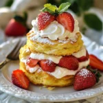 Um den ultimativen Erdbeer-Shortcake zu machen, brauchst du diese einfachen Zutaten: - 2 Tassen Allzweckmehl - 1/4 Tasse Zucker - 1 Esslöffel Backpulver - 1/2 Teelöffel Salz - 1/4 Tasse ungesalzene Butter, kühl und gewürfelt - 1 Tasse Schlagsahne, plus extra zum Schlagen - 1 Teelöffel Vanilleextrakt - 1 Pfund frische Erdbeeren, entkelcht und in Scheiben geschnitten - 1/4 Tasse Puderzucker (für die Erdbeeren) - Frische Minzblätter zur Garnitur (optional) Jede Zutat hat ihre eigene Rolle. - Allzweckmehl: Es gibt dem Shortcake Struktur. - Zucker: Er süßt den Teig und die Erdbeeren. - Backpulver: Es lässt den Teig aufgehen und macht ihn fluffig. - Salz: Es hebt den Geschmack hervor. - Butter: Sie macht den Shortcake zart und reichhaltig. - Schlagsahne: Sie sorgt für die cremige Schicht. - Vanilleextrakt: Er fügt einen warmen, süßen Geschmack hinzu. - Erdbeeren: Sie bringen Frische und Saftigkeit. - Puderzucker: Er süßt die Erdbeeren und macht sie glänzend. - Minzblätter: Sie geben einen frischen Touch zur Dekoration. Die Qualität der Zutaten macht einen großen Unterschied. - Wähle frische, reife Erdbeeren. Sie sind süßer und aromatischer. - Verwende echte Vanilleextrakt, nicht künstlichen. Er hat einen besseren Geschmack. - Achte auf hochwertige Butter. Sie sollte einen hohen Fettgehalt haben. - Nutze bio-zertifiziertes Mehl, um die besten Backergebnisse zu erzielen. - Wenn möglich, finde lokale Produkte. Sie sind oft frischer und schmackhafter. {{ingredient_image_2}} Zuerst bereiten wir die Erdbeeren vor. Nimm ein Pfund frische Erdbeeren. Entferne die grünen Blätter und schneide sie in Scheiben. Gib die Erdbeeren in eine mittelgroße Schüssel. Streue 1/4 Tasse Puderzucker über die Erdbeeren. Mische alles vorsichtig. Lass sie etwa 30 Minuten stehen. So ziehen die Säfte ein und die Erdbeeren werden süßer. Jetzt kommen wir zum Teig. Heize den Ofen auf 220°C vor. Nimm eine große Schüssel und vermische 2 Tassen Mehl, 1/4 Tasse Zucker, 1 Esslöffel Backpulver und 1/2 Teelöffel Salz. Danach füge 1/4 Tasse kalte, gewürfelte Butter hinzu. Arbeite die Butter mit den Fingern oder einem Teigmischer ein. Die Mischung sollte grobe Krümel bilden. Jetzt kommt die Schlagsahne. Gieße 1 Tasse Schlagsahne und 1 Teelöffel Vanilleextrakt in die Schüssel. Rühre alles vorsichtig um, bis es gerade so vermischt ist. Achte darauf, nicht zu lange zu rühren. Lege den Teig auf eine bemehlte Fläche. Knete ihn sanft ein paar Mal. Klopfe den Teig zu einem Rechteck von etwa 2,5 cm Dicke. Verwende einen runden Ausstecher oder ein Glas, um Kreise auszustechen. Lege die Shortcakes auf ein mit Backpapier ausgelegtes Blech. Backe sie 12 bis 15 Minuten. Die Oberseite sollte goldbraun sein. Nimm die Shortcakes aus dem Ofen und lass sie auf einem Kuchengitter abkühlen. Jetzt kommt der beste Teil! Halbiere die Shortcakes vorsichtig. Nimm die untere Hälfte und füge eine großzügige Menge der marinierten Erdbeeren hinzu. Gib einen Klecks Schlagsahne darüber. Setze die obere Hälfte wieder darauf. Du kannst mehr Erdbeeren und Schlagsahne hinzufügen, wenn du magst. Garniere das Ganze mit frischen Minzblättern, um Farbe und Geschmack zu verleihen. Um die perfekte Textur für deinen Erdbeer-Shortcake zu erreichen, achte auf folgende Punkte: - Butter kühl halten: Stelle sicher, dass die Butter kalt ist. So bleibt der Teig locker. - Nicht zu lange rühren: Mische die Zutaten nur bis sie verbunden sind. Übermäßiges Rühren macht den Teig hart. - Teig leicht kneten: Knete den Teig nur ein paar Mal. Zu viel Kneten kann die Struktur beeinträchtigen. Hier sind einige häufige Fehler und Tipps, um sie zu vermeiden: - Zu viel Mehl verwenden: Miss das Mehl genau. Zu viel macht den Shortcake trocken. - Erdbeeren nicht marinieren: Lass die Erdbeeren mit Puderzucker stehen. So entfalten sie ihren vollen Geschmack. - Shortcakes nicht auskühlen lassen: Lass die Shortcakes nach dem Backen etwas abkühlen. Sie sind einfacher zu schichten. Die Dekoration macht deinen Erdbeer-Shortcake besonders. Hier sind einige Ideen: - Frische Minzblätter: Füge Minzblätter hinzu. Sie bringen Farbe und Frische. - Puderzucker bestäuben: Bestäube die Shortcakes leicht mit Puderzucker. Das sieht hübsch aus und ist lecker. - Bunte Beeren: Mische verschiedene Beeren für einen bunten Look. Himbeeren oder Blaubeeren passen gut dazu. Pro Tipps Frische Erdbeeren wählen: Wählen Sie reife, saftige Erdbeeren für den besten Geschmack. Achten Sie darauf, dass sie fest und leuchtend rot sind. Butter kühl halten: Stellen Sie sicher, dass die Butter kalt ist, bevor Sie sie in den Teig einarbeiten. Dies sorgt für eine luftige und zarte Textur der Shortcakes. Teig nicht übermixen: Rühren Sie den Teig nur so lange, bis die Zutaten gerade so vermischt sind. Übermäßiges Rühren kann zu dichten Shortcakes führen. Shortcakes richtig lagern: Bewahren Sie die Shortcakes in einem luftdichten Behälter auf, um ihre Frische zu erhalten, aber genießen Sie sie am besten am Tag der Zubereitung. {{image_4}} Manchmal möchte man etwas Neues probieren. Anstelle von Erdbeeren kannst du auch andere Früchte nutzen. Himbeeren sind eine tolle Wahl; sie sind süß und leicht sauer. Sie geben deinem Shortcake eine frische Note. Du kannst auch Blaubeeren oder Pfirsiche verwenden. Diese Früchte bringen ebenfalls viel Geschmack. Wenn du eine Mischung aus Früchten nimmst, wird der Shortcake noch bunter und leckerer. Die Toppings machen den Shortcake besonders. Du kannst die Schlagsahne mit verschiedenen Aromen verfeinern. Füge etwas Zitronen- oder Mandelextrakt hinzu, um neue Geschmäcker zu entdecken. Auch Kokosnussraspeln sind eine tolle Ergänzung. Sie bringen einen tropischen Flair in dein Dessert. Du kannst auch Nüsse wie Mandeln oder Walnüsse verwenden. Sie geben einen schönen Crunch und mehr Textur. Denke daran, dass die Toppings das Aussehen und den Geschmack des Shortcakes stark beeinflussen. Für glutenfreie Shortcakes kannst du Mandelmehl oder glutenfreies Mehl verwenden. Diese Mehle ergeben einen tollen Teig. Er hat einen leicht nussigen Geschmack. Wenn du vegane Optionen suchst, ersetze die Butter durch pflanzliche Margarine. Verwende pflanzliche Sahne für die Füllung. Achte darauf, dass die verwendeten Zutaten wirklich vegan sind. So kannst du einen leckeren Shortcake genießen, der für alle geeignet ist. Diese Variationen machen das Rezept flexibel und anpassbar für jeden Geschmack. Um übrig gebliebene Shortcakes zu lagern, lege sie in einen luftdichten Behälter. Du kannst sie auch in Frischhaltefolie einwickeln. So bleiben sie frisch für bis zu zwei Tage. Stelle sicher, dass sie ganz abgekühlt sind, bevor du sie lagerst. Wärme sie einfach im Ofen auf, wenn du bereit bist, sie zu genießen. Erdbeeren sind am besten, wenn sie frisch sind. Lagere sie im Kühlschrank, um ihre Frische zu bewahren. Wasche sie erst kurz vor dem Verzehr. So bleiben sie länger saftig und süß. Wenn du sie länger aufbewahren möchtest, kannst du sie auch einfrieren. Achte darauf, die Erdbeeren vorher zu reinigen und in Scheiben zu schneiden. Wenn du übrig gebliebene Shortcakes hast, kannst du kreativ werden. Verwandle sie in ein Dessert. Zerbrich die Shortcakes und schichte sie mit Joghurt und Früchten. Du kannst auch einen Pudding oder eine Creme hinzufügen. So hast du ein neues, leckeres Dessert, das einfach und schnell zubereitet ist. Um einen Erdbeer-Shortcake von Grund auf zu machen, folgen Sie diesen Schritten: - Mischen Sie Mehl, Zucker, Backpulver und Salz in einer Schüssel. - Fügen Sie kalte, gewürfelte Butter hinzu und arbeiten Sie sie ein. - Geben Sie dann die Schlagsahne und den Vanilleextrakt dazu und rühren Sie vorsichtig. - Formen Sie den Teig und stechen Sie die Shortcakes aus. - Backen Sie sie im Ofen bis sie goldbraun sind. - Bereiten Sie die Erdbeeren mit Puderzucker vor und lassen Sie sie ziehen. - Schichten Sie die Shortcakes mit Erdbeeren und Schlagsahne. Ja, Sie können gefrorene Erdbeeren verwenden. Achten Sie darauf, sie rechtzeitig aufzutauen. - Lassen Sie die gefrorenen Erdbeeren in einer Schüssel auftauen. - Fügen Sie Puderzucker hinzu und lassen Sie sie 30 Minuten ziehen. - So erhalten Sie einen ähnlichen Geschmack wie mit frischen Erdbeeren. - Beachten Sie, dass gefrorene Erdbeeren mehr Saft abgeben können. Ein Erdbeer-Shortcake bleibt im Kühlschrank etwa 1 bis 2 Tage frisch. - Lagern Sie die Shortcakes getrennt von den Erdbeeren und der Sahne. - Decken Sie die Shortcakes gut ab, um Austrocknen zu vermeiden. - Die Erdbeeren können in einem geschlossenen Behälter aufbewahrt werden. - Frische Schlagsahne sollte ebenfalls abgedeckt werden. - Vermeiden Sie es, den Shortcake länger zu lagern, da die Textur leidet. Dieser Blogbeitrag bietet einen klaren Überblick über die Zutaten für Erdbeer-Shortcake und ihre Funktionen. Ich habe Ihnen die Schritte zum Zubereiten und Backen dieses köstlichen Desserts erläutert. Zudem teile ich viele Tipps, um die perfekte Textur zu erreichen, und stelle Variationen vor, die Ihre Kreationen bereichern. Zuletzt gab ich Ihnen Tipps zur Lagerung und beantwortete häufige Fragen. Erdbeer-Shortcake ist einfach und vielseitig. Mit den richtigen Zutaten und Techniken schaffen Sie ein leckeres Dessert, das sicher gut ankommt. Viel Spaß beim Ausprobieren!