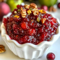 Die Zutaten für die Cranberry Apple Christmas Jam sind frisch und einfach. Hier ist die Liste: - 2 Tassen frische Cranberries - 2 große Äpfel, geschält, entkernt und gewürfelt - 1 Tasse Kristallzucker - 1/2 Tasse brauner Zucker - 1/4 Tasse frischer Orangensaft - Schale von 1 Orange (gerieben) - 1 Teelöffel gemahlener Zimt - 1/4 Teelöffel Muskatnuss - 1/4 Teelöffel Piment - 1 Esslöffel Zitronensaft - 1/2 Tasse gehackte Pekannüsse (optional) Diese Zutaten sorgen für einen tollen Geschmack. Die frischen Cranberries geben eine schöne Säure. Die Äpfel bringen Süße und eine weiche Textur. Zucker hilft, die Marmelade zu süßen und sie dick zu machen. Der Orangensaft und die Schale geben einen frischen Kick. Gewürze wie Zimt, Muskatnuss und Piment machen die Marmelade festlich. Wenn du Pekannüsse magst, füge sie hinzu. Sie geben eine knusprige Note. Achte darauf, dass alle Zutaten frisch sind, um den besten Geschmack zu erzielen. {{ingredient_image_2}} Zuerst spüle die Cranberries gut ab. Nutze kaltes Wasser, um sie zu reinigen. Überprüfe jede Beere und entferne beschädigte Cranberries. Die guten Beeren kommen in einen großen Topf. Du kannst auch die Stiele entfernen, falls vorhanden. Füge nun die gewürfelten Äpfel hinzu. Die Äpfel bringen Süße und Frische. Gib dann den Kristallzucker und den braunen Zucker dazu. Der Orangensaft und die Orangenschale sorgen für einen fruchtigen Kick. Rühre alles gut um, damit die Zutaten gleichmäßig verteilt sind. Stelle den Topf auf den Herd und erhitze ihn auf mittlerer Stufe. Lass die Mischung köcheln, während du regelmäßig umrührst. Achte darauf, dass die Cranberries zu platzen beginnen. Wenn das passiert, reduziere die Hitze auf niedrig. So kannst du die Mischung sanft kochen. Jetzt kommt der spannende Teil: die Gewürze. Füge gemahlenen Zimt, Muskatnuss und Piment hinzu. Diese Gewürze geben der Marmelade ihren festlichen Geschmack. Lass alles für 30 bis 35 Minuten köcheln. Rühre oft um, damit nichts anbrennt. Die Mischung sollte eine marmeladenartige Konsistenz erreichen. Wenn du magst, kannst du die gehackten Pekannüsse einrühren. Sie geben einen schönen Crunch und einen nussigen Geschmack. Du kannst die Menge nach deinem Geschmack anpassen oder sie ganz weglassen. Nimm den Topf vom Herd und lass die Marmelade leicht abkühlen. Fülle die warme Marmelade in sterilisierte Gläser. Achte darauf, die Gläser gut zu verschließen. Lass sie dann bei Zimmertemperatur vollständig abkühlen, bevor du sie in den Kühlschrank stellst. Um die perfekte Cranberry Apple Christmas Jam zu machen, vermeiden Sie einige häufige Fehler. Stellen Sie sicher, dass Sie die Cranberries gut waschen. Entfernen Sie beschädigte oder nicht reife Beeren. Dies hilft, die Qualität Ihrer Marmelade zu sichern. Ein häufiges Missgeschick ist das Überkochen der Mischung. Kochen Sie die Marmelade bei mittlerer Hitze. Wenn die Cranberries platzen, reduzieren Sie die Hitze. So bleibt die Marmelade schön dick. Um den Geschmack anzupassen, probieren Sie verschiedene Äpfel. Süßere Äpfel wie Gala oder Fuji geben eine milde Marmelade. Saure Äpfel wie Granny Smith sorgen für einen tollen Kontrast. Für die Zubereitung der Marmelade brauchen Sie einige essentielle Utensilien. Ein großer Topf ist wichtig, um die Zutaten gut zu vermischen. Ein Holzlöffel hilft beim Rühren, damit nichts anbrennt. Ein hochwertiger Mixer ist hilfreich, wenn Sie eine glattere Konsistenz wünschen. Achten Sie darauf, dass der Mixer stark genug ist, um die Masse zu pürieren, falls gewünscht. Die Cranberry Apple Christmas Jam passt perfekt zu vielen Speisen. Genießen Sie die Marmelade auf frisch gebackenem Brot oder Brötchen. Sie schmeckt auch großartig auf Käseplatten, besonders mit Ziegenkäse oder Brie. Ein weiterer Vorschlag ist, die Marmelade als Füllung für Desserts zu verwenden. Sie können sie in Joghurt oder Quark mischen. So bringen Sie eine fruchtige Note in Ihre Gerichte. Pro Tipps Frische Cranberries: Verwenden Sie frische statt gefrorene Cranberries, um den besten Geschmack und die beste Textur für Ihre Marmelade zu erzielen. Äpfel auswählen: Wählen Sie süße Äpfel wie Fuji oder Gala, um einen tollen Ausgleich zur Säure der Cranberries zu schaffen. Variationen ausprobieren: Experimentieren Sie mit anderen Gewürzen wie Ingwer oder Nelken, um Ihrer Marmelade eine individuelle Note zu verleihen. Gläser sterilieren: Stellen Sie sicher, dass Ihre Gläser vor dem Abfüllen gründlich sterilisiert sind, um die Haltbarkeit der Marmelade zu gewährleisten. {{image_4}} Um deine Cranberry Apple Christmas Jam zu variieren, probiere verschiedene Apfelsorten. Ein süßer Gala-Apfel bringt mehr Süße. Ein saurer Granny Smith fügt einen schönen Kontrast hinzu. Du kannst auch andere Früchte hinzufügen. Wie wäre es mit Birnen oder Pflaumen? Diese Früchte passen gut zu Cranberries. Du kannst die Marmelade auch in einem Slow Cooker machen. Das gibt dir mehr Zeit für andere Dinge. Ein Instant Pot ist ein weiterer schneller Weg. Für eine zuckerfreie Variante verwende Süßstoff. Vegane Marmelade ist leicht, wenn du den Kristallzucker durch Agavendicksaft ersetzt. Füge Zimt und Muskatnuss für einen festlichen Geschmack hinzu. Für einen persönlichen Twist kannst du Walnüsse statt Pekannüsse verwenden. Denke daran, die Marmelade an andere Feiertage anzupassen. Füge im Frühling Erdbeeren oder im Sommer Pfirsiche hinzu. Lagern Sie die Marmelade an einem kühlen, dunklen Ort. Ein Vorratsschrank ist ideal. Vermeiden Sie direkte Sonne und hohe Temperaturen. Diese Faktoren können die Qualität mindern. Nach dem Abfüllen sollten die Gläser in den Kühlschrank. Dies sorgt für eine längere Frische. Sterilisierte Gläser sind wichtig. Sie helfen, Bakterien fernzuhalten. Cranberry Apple Christmas Jam hält sich bis zu einem Jahr. Achten Sie auf das Mindesthaltbarkeitsdatum. Wenn die Marmelade schimmelig aussieht oder unangenehm riecht, ist sie schlecht. Auch ein veränderter Geschmack ist ein Anzeichen für Verderb. Lagern Sie die Gläser stets richtig, um die Haltbarkeit zu maximieren. Einfrieren ist eine gute Methode für längere Haltbarkeit. Füllen Sie die Marmelade in luftdichte Behälter. Lassen Sie dabei einen kleinen Platz für die Ausdehnung. So bleibt die Marmelade frisch. Zum Auftauen legen Sie die Behälter in den Kühlschrank. Verwenden Sie die aufgetaute Marmelade innerhalb von zwei Wochen. Sie ist dann perfekt für Toast oder als Topping. Die Zubereitung dauert etwa 15 Minuten. Das Kochen nimmt dann etwa 30 bis 35 Minuten in Anspruch. Insgesamt sind es also rund 1 Stunde für die gesamte Marmelade. Diese Zeit ist schnell vergangen, wenn man den köstlichen Duft genießt, der die Küche erfüllt. Ja, Sie können Marmelade im Geschäft kaufen. Achten Sie jedoch auf die Zutatenliste. Suchen Sie nach Marmelade mit frischen Kräutern und wenig Zucker. Einige Marken bieten auch handgemachte Varianten an, die hochwertiger sind. Diese Optionen haben oft mehr Geschmack und weniger Zusatzstoffe. Cranberries platzen, weil sie Wasser enthalten. Wenn sie erhitzt werden, dehnt sich das Wasser und sorgt für den Sprung. Dies ist ein normaler Teil des Kochprozesses. Das Platzen hilft, die Aromen freizusetzen und macht die Marmelade noch schmackhafter. Ja, Sie können die Marmelade verdicken. Kochen Sie die Mischung einfach länger. Wenn Sie eine dickere Konsistenz wünschen, fügen Sie auch etwas Pektin hinzu. Achten Sie darauf, die Marmelade häufig umzurühren, um ein Anbrennen zu vermeiden. Frische Cranberries sind meist von September bis Dezember erhältlich. Besuchen Sie lokale Märkte oder Supermärkte in dieser Zeit. Auch einige Online-Händler bieten frische Cranberries an. Achten Sie darauf, nur die besten und festesten Beeren auszuwählen, um die beste Marmelade zu machen. Die Cranberry-Apfel-Marmelade ist einfach zuzubereiten und voller Geschmack. Wir haben die nötigen Zutaten, die Schritt-für-Schritt-Anleitung und viele nützliche Tipps besprochen. Variationen der Marmelade machen sie einzigartig und anpassbar. Mit den richtigen Lagerungshinweisen bleibt die Marmelade frisch und lecker. Ganz gleich, ob du sie auf Toast genießt oder in Desserts verwendest, deine selbstgemachte Marmelade wird sicher zum Highlight. Ich hoffe, du hast viel Spaß beim Ausprobieren!