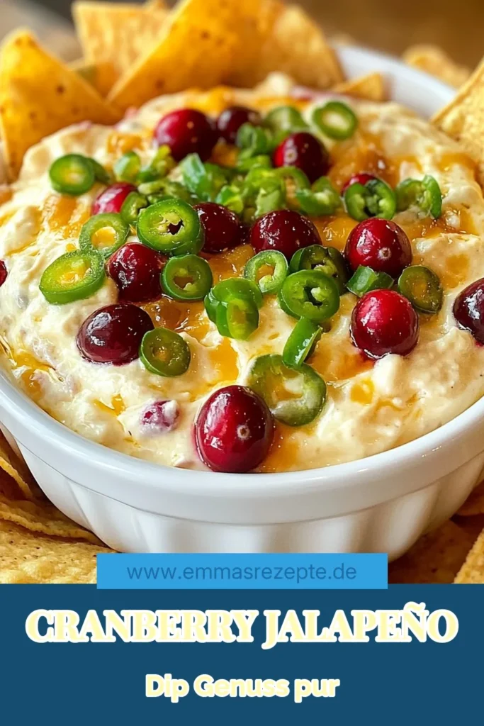 Entdecken Sie dieses köstliche Rezept für einen Cranberry-Jalapeño-Dip, der perfekt für jede Party ist! Dieses einfache Dip-Rezept kombiniert weichen Frischkäse mit frischen Cranberries und einer würzigen Note von Jalapeño. Ideal als herzhafter Party-Dip, der garantiert jeden begeistert. Bereiten Sie diesen leckeren Dip mit Cranberries in nur 15 Minuten zu und lassen Sie sich von den Aromen überraschen! Jetzt ausprobieren! #CranberryJalapeñoDip #DipRezept #FrischkäseDip #PartySnack