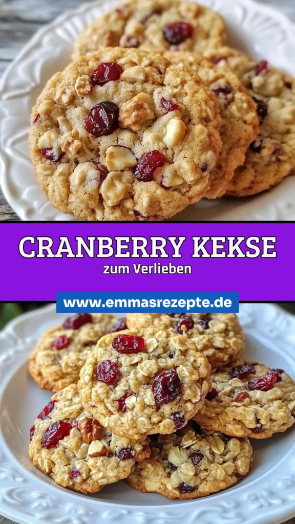 Entdecke das perfekte Weihnachtskekse Rezept mit unseren leckeren Cranberry Haferkeksen! Diese gesunden Keksrezepte kombinieren Haferflocken und süße Cranberries für ein unwiderstehliches Geschmackserlebnis. Ideal für gemütliche Nachmittage oder als Geschenk. Probiere unser einfaches Cookie Rezept und verwöhne deine Familie und Freunde. Speichere das Rezept für die nächste Backaktion! #CranberryHaferkekse #Weihnachtskekse #EinfacheCookieRezepte #GesundeKeksrezepte