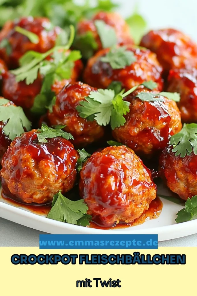 Entdecke das perfekte Crockpot Fleischbällchen Rezept mit Oma's Rezept für köstliche Cranberry Fleischbällchen. Diese einfachen Fleischbällchen sind nicht nur lecker, sondern auch glutenfrei! Bereite sie mühelos im Crockpot zu und genieße das zarte Aroma. Ideal für Partys oder als Familienessen. Probiere dieses Rezept jetzt aus und nutze die Aromen von Cranberry und BBQ! Speichere es für später! #CrockpotRezept #Fleischbällchen #OmasRezept #glutenfrei
