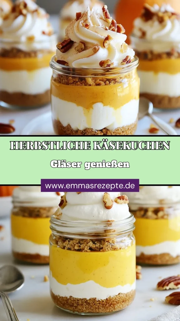 Entdecken Sie dieses köstliche Rezept für Kürbiskäsekuchen im Glas, perfekt für Ihr Thanksgiving Dessert! Diese einfachen Käsekuchenrezepte sind ideal für Anfänger und bieten festliche Desserts, die Ihre Gäste begeistern werden. Bereiten Sie die Kürbisrezepte für Anfänger im Voraus zu und genießen Sie den Geschmack von Herbst in jedem Löffel. Speichern Sie dieses Rezept für ein unvergessliches Thanksgiving fest! #ThanksgivingDessertRezepte #KürbiskäsekuchenimGlas #EinfacheKäsekuchenrezepte #FestlicheDesserts