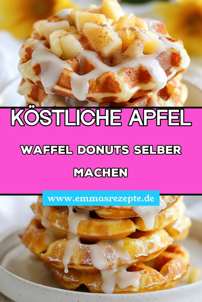 Entdecken Sie unser köstliches Apfelküchlein Rezept für Waffel-Donuts! Diese frittierte Donuts mit Äpfeln sind perfekt für jeden Anlass. Mit Zimt Donuts Rezept und Buttermilch Waffeln zubereitet, bringen Sie Abwechslung in Ihre Dessertküche. Lassen Sie sich von der Kombination aus knusprigen Waffeln und saftigen Äpfeln begeistern! Speichern Sie dieses Rezept und machen Sie Ihre eigenen leckeren Waffel-Donuts! #Apfelküchlein #WaffelDonuts #ZimtDonuts #ButtermilchWaffeln