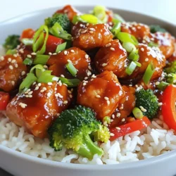 Hier sind die Zutaten für dein Crockpot General Tso’s Hühnchen. Sie sind einfach zu finden und machen das Gericht lecker. - 900 g knochenlose, hautlose Hähnchenschenkel - 120 ml Sojasauce - 60 ml Hoisinsauce - 60 ml süße Chilisauce - 30 ml Reisessig - 15 ml Sesamöl - 3 Knoblauchzehen, fein gehackt - 2,5 cm frischer Ingwer, gerieben - 30 g Maisstärke - 15 ml Wasser - 1 rote Paprika, gewürfelt - 150 g Brokkoliröschen - 2 Frühlingszwiebeln, gehackt (zum Garnieren) - Geröstete Sesamkerne (zum Garnieren) Mit diesen Zutaten bereitest du eine Geschmacksexplosion zu. Die Kombination aus süßen und salzigen Aromen macht das Gericht besonders. Verwende frische Zutaten für den besten Geschmack. Du kannst die Saucen in vielen Asia-Läden finden. Das Hühnchen ist zart und saftig. Die Paprika und der Brokkoli geben Farbe und Textur. Wenn du die Zutaten hast, bist du bereit für das Kochen. Das Rezept ist einfach und macht Spaß. {{ingredient_image_2}} Um die Sauce zuzubereiten, vermischen Sie zuerst alle flüssigen Zutaten in einer großen Schüssel. Nehmen Sie die Sojasauce, Hoisinsauce, süße Chilisauce, Reisessig und Sesamöl. Fügen Sie dann die fein gehackten Knoblauchzehen und den geriebenen Ingwer hinzu. Rühren Sie alles gut um, bis sich die Zutaten verbinden. Jetzt bereiten Sie die Hähnchenteile vor. Schneiden Sie 900 g Hähnchenschenkel in mundgerechte Stücke. Legen Sie die Stücke in den Slow Cooker. Gießen Sie die vorbereitete Sauce gleichmäßig darüber. Rühren Sie um, damit das Hähnchen gut überzogen ist. Sie haben zwei Optionen, um das Hähnchen zu garen. Bei niedriger Temperatur dauert es 4 bis 6 Stunden. Bei hoher Temperatur sind es 2 bis 3 Stunden. Kochen Sie das Hähnchen, bis es zart und durchgegart ist. Etwa 30 Minuten vor Ende der Garzeit geben Sie die gewürfelte rote Paprika und die Brokkoliröschen dazu. Diese dämpfen in der Sauce und bringen Farbe ins Gericht. Um die Sauce zu verdicken, mischen Sie 30 g Maisstärke mit 15 ml Wasser in einer kleinen Schüssel. Rühren Sie diese Mischung in den Slow Cooker. Lassen Sie das Ganze weitere 10 bis 15 Minuten garen, bis die Sauce die richtige Konsistenz hat. Für das Servieren nehmen Sie das Hühnchen vorsichtig heraus. Servieren Sie es über Reis oder Nudeln. Garnieren Sie das Gericht mit gehackten Frühlingszwiebeln und gerösteten Sesamkernen. Dies sorgt für eine schöne Präsentation. - Marinieren des Hühnchens: Marinieren ist wichtig. Lassen Sie das Hähnchen mindestens eine Stunde in der Sauce. So dringen die Aromen tief ein. Wenn Sie mehr Zeit haben, marinieren Sie es über Nacht. Das sorgt für intensiveren Geschmack. - Verwendung frischer Zutaten: Frische Zutaten machen einen großen Unterschied. Verwenden Sie frischen Ingwer und Knoblauch. Sie bringen mehr Aroma. Frisches Gemüse wie Paprika und Brokkoli sorgt für Knackigkeit und Farbe. Das Auge isst mit! - Überkochen des Hähnchens: Achten Sie darauf, das Hähnchen nicht zu lange zu kochen. Zu langes Garen macht das Fleisch trocken. Halten Sie sich an die angegebenen Garzeiten. Überprüfen Sie das Hähnchen nach 4 Stunden bei niedriger Hitze. - Falsches Verhältnis der Zutaten: Das richtige Verhältnis der Zutaten ist wichtig. Zu viel Sojasauce kann das Gericht zu salzig machen. Halten Sie sich genau an das Rezept. Wenn Sie die Sauce anpassen, testen Sie die Geschmäcker Schritt für Schritt. Pro Tipps Hähnchen marinieren: Lassen Sie das Hähnchen vor dem Kochen mindestens 30 Minuten in der Sauce marinieren, um den Geschmack zu intensivieren. Gemüse frisch halten: Fügen Sie das Gemüse kurz vor Ende der Garzeit hinzu, um sicherzustellen, dass es knackig und frisch bleibt. Sauce anpassen: Passen Sie die Süße oder Schärfe der Sauce nach Ihrem Geschmack an, indem Sie mehr süße Chilisauce oder Sojasauce hinzufügen. Servieren mit Beilagen: Servieren Sie das Gericht mit gedämpftem Reis oder Nudeln und garnieren Sie es mit frischen Kräutern für einen zusätzlichen Geschmackskick. {{image_4}} Für mehr Farben und Texturen können Sie Zucchini oder Karotten verwenden. Diese Gemüse bringen Frische und Knackigkeit in das Gericht. Sie sind einfach zuzubereiten. Schneiden Sie sie in kleine Stücke und fügen Sie sie während der letzten 30 Minuten der Garzeit hinzu. Zusätzlich können Sie Erbsen oder eine weitere Paprika hinzufügen. Erbsen bringen eine süße Note und eine schöne Farbe. Paprika sorgt für einen süßen und knackigen Biss. Experimentieren Sie mit verschiedenen Gemüsesorten, um Ihren eigenen Twist zu finden. Wenn Sie kein Hähnchen mögen, probieren Sie Tofu oder Pilze. Tofu nimmt die Aromen gut auf und ist eine tolle Option für Vegetarier. Schneiden Sie den Tofu in Würfel und braten Sie ihn leicht an, bevor Sie ihn in den Slow Cooker geben. Für eine vegetarische Version können Sie auch Pilze verwenden. Sie geben einen herzhaften Geschmack und eine interessante Textur. Schneiden Sie die Pilze in Scheiben und fügen Sie sie gleich zu Beginn hinzu, damit sie gut durchgaren. So entsteht eine leckere, fleischlose Variante von General Tso’s Chicken. Um das General Tso’s Hühnchen frisch zu halten, bewahren Sie es in einem luftdichten Behälter auf. Das Gericht hält sich im Kühlschrank etwa 3 bis 4 Tage. Stellen Sie sicher, dass das Hühnchen vollständig abgekühlt ist, bevor Sie es lagern. So bleibt der Geschmack besser erhalten. Wenn Sie die Sauce getrennt vom Hühnchen aufbewahren, bleibt alles frischer. Sie können das General Tso’s Hühnchen auch einfrieren. Teilen Sie das Hühnchen in Portionen auf und legen Sie es in gefriergeeignete Beutel. Drücken Sie die Luft heraus, bevor Sie die Beutel verschließen. So bleibt das Gericht bis zu 3 Monate haltbar. Um das Hühnchen aufzutauen, legen Sie es über Nacht in den Kühlschrank. Erhitzen Sie es dann in einer Pfanne oder der Mikrowelle. Fügen Sie etwas Wasser hinzu, damit es nicht austrocknet. So bleibt der Geschmack und die Textur optimal. Kochen Sie das Gericht im Slow Cooker für 4-6 Stunden auf niedriger Stufe. Wenn Sie es schneller zubereiten möchten, wählen Sie die hohe Stufe und kochen Sie es für 2-3 Stunden. Das Hähnchen ist fertig, wenn es zart und gut durchgegart ist. Diese Garzeiten sorgen dafür, dass die Aromen gut einziehen und das Hühnchen saftig bleibt. Ja, Sie können die Saucen anpassen, um den Geschmack zu ändern. Wenn Sie es süßer mögen, fügen Sie mehr süße Chilisauce hinzu. Für mehr Würze können Sie etwas Sriracha oder rote Pfefferflocken hinzufügen. Wenn Sie weniger Salz möchten, verwenden Sie eine reduzierte Sojasauce. Experimentieren Sie mit den Zutaten, um Ihre perfekte Mischung zu finden. Zu General Tso’s Hühnchen passen gedämpfter Reis oder Nudeln sehr gut. Sie können auch gebratenen Reis oder Mie-Nudeln wählen. Für mehr Farbe und Nährstoffe sind gedämpfte Gemüse wie Brokkoli, Zucchini oder Karotten eine tolle Ergänzung. Ein kühles Getränk wie grüner Tee passt ebenfalls gut dazu. In diesem Artikel habe ich dir gezeigt, wie du schmackhaftes Hähnchen im Slow Cooker zubereitest. Wir haben die wichtigsten Zutaten besprochen und die Schritte zur Zubereitung erklärt. Dabei habe ich Tipps gegeben, um häufige Fehler zu vermeiden. Du kannst auch verschiedene Gemüse und proteinreiche Alternativen ausprobieren. Denke daran, die Reste richtig aufzubewahren, um ihre Frische zu bewahren. Viel Spaß beim Kochen und Experimentieren mit neuen Variationen!