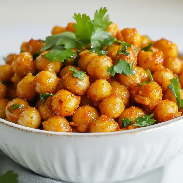 Für die würzigen Harissa-Kichererbsen benötigst du einige einfache, aber wichtige Zutaten. Hier ist eine Liste: - 2 Dosen (je 425 g) Kichererbsen, abgetropft und abgespült - 3 Esslöffel Harissapaste - 2 Esslöffel Olivenöl - 1 Teelöffel gemahlener Kreuzkümmel - 1 Teelöffel geräuchertes Paprikapulver - 1/2 Teelöffel Knoblauchpulver - 1/2 Teelöffel Zwiebelpulver - Salz und Pfeffer nach Geschmack - Saft von 1 Zitrone Die Kichererbsen sind die Hauptzutat. Sie sind proteinreich und geben dir Energie. Harissapaste bringt die Würze. Ihr Geschmack ist intensiv und bringt Leben in das Gericht. Die Wahl der Gewürze ist entscheidend. Hier sind die wichtigsten: - Olivenöl - Kreuzkümmel - Geräuchertes Paprikapulver - Knoblauchpulver - Zwiebelpulver - Salz und Pfeffer Olivenöl sorgt für eine schöne Textur. Kreuzkümmel fügt einen warmen, erdigen Geschmack hinzu. Geräuchertes Paprikapulver gibt eine rauchige Note. Knoblauch- und Zwiebelpulver verstärken die Aromen. Vergiss nicht, nach Geschmack mit Salz und Pfeffer abzuschmecken. Frische Kräuter machen das Gericht lebendig. Ich empfehle: - Frischer Koriander - Petersilie Beide Kräuter sind einfach und lecker. Sie bringen Frische und Farbe auf den Teller. Verwende sie zum Garnieren, um das Gericht noch schöner zu machen. {{ingredient_image_2}} Heize deinen Ofen auf 200 °C (400 °F) vor. Dies ist wichtig, um die Kichererbsen knusprig zu machen. Nimm zwei Dosen Kichererbsen. Gieße das Wasser ab und spüle die Kichererbsen gut ab. Das Entfernen von überschüssiger Flüssigkeit hilft, die Gewürze besser haften zu lassen. In einer großen Schüssel vermengst du die Kichererbsen mit drei Esslöffeln Harissapaste. Füge zwei Esslöffel Olivenöl hinzu. Jetzt kommt der aromatische Teil: ein Teelöffel gemahlener Kreuzkümmel, ein Teelöffel geräuchertes Paprikapulver, ein halber Teelöffel Knoblauchpulver und ein halber Teelöffel Zwiebelpulver. Schmecke die Mischung mit Salz und Pfeffer ab. Presse den Saft einer Zitrone in die Schüssel. Rühre alles gut um, bis die Kichererbsen gleichmäßig mit den Gewürzen überzogen sind. Verteile die gewürzten Kichererbsen auf einem Backblech in einer einzigen Schicht. Röste die Kichererbsen im Ofen für 25 bis 30 Minuten. Schüttle das Blech nach 15 Minuten. So bräunen die Kichererbsen gleichmäßig. Wenn sie goldbraun und knusprig sind, nimm das Blech aus dem Ofen. Lass die Kichererbsen einige Minuten abkühlen. Garniere sie mit frischem Koriander oder Petersilie. Jetzt sind deine würzigen Harissa-Kichererbsen bereit zum Servieren! Ein häufiger Fehler ist, die Kichererbsen nicht gut abzutropfen. Wenn sie zu viel Wasser enthalten, werden sie nicht knusprig. Achte darauf, sie gründlich zu spülen. Ein weiterer Fehler ist, die Gewürze nicht gut zu vermengen. Mische alles gut, damit jede Kichererbse den vollen Geschmack bekommt. Zu viel Hitze kann auch schädlich sein. Achte darauf, den Ofen auf die richtige Temperatur einzustellen. Um die perfekte Konsistenz zu erreichen, röste die Kichererbsen bei 200 °C. Röste sie für 25 bis 30 Minuten. Schüttle das Blech nach der Hälfte der Zeit. So werden die Kichererbsen gleichmäßig knusprig. Achte darauf, dass sie goldbraun sind. Wenn du sie zu lange im Ofen lässt, können sie hart werden. Du kannst die Kichererbsen einfach als Snack essen. Sie sind knusprig und voller Geschmack. Serviere sie warm mit frischem Koriander oder Petersilie. Sie passen auch gut zu Salaten oder in Wraps. Du kannst sie als Beilage zu Reis oder Gemüsegerichten genießen. Das macht sie vielseitig und lecker. Pro Tipps Kichererbsen richtig abtropfen: Stellen Sie sicher, dass die Kichererbsen gut abgetropft sind, um eine knusprigere Textur zu erreichen. Variieren Sie die Gewürze: Experimentieren Sie mit verschiedenen Gewürzen wie Kurkuma oder Chili-Pulver, um neue Geschmackskombinationen zu entdecken. Backblech vorbereiten: Verwenden Sie Backpapier, um ein Ankleben zu verhindern und die Reinigung zu erleichtern. Servieren Sie mit Dips: Diese Kichererbsen passen hervorragend zu Joghurt- oder Tahini-Dips für zusätzlichen Geschmack. {{image_4}} Es gibt viele Möglichkeiten, die Würzigen Harissa-Kichererbsen zu variieren. Du kannst zum Beispiel Feta-Käse oder eingelegte Oliven hinzufügen. Diese Zutaten bringen mehr Geschmack und Textur. Auch geröstete Nüsse wie Mandeln oder Pinienkerne passen gut. Sie geben einen knusprigen Biss. Du kannst auch etwas Zimt für eine süßliche Note hinzufügen. Das macht die Kichererbsen noch interessanter. Diese Kichererbsen sind bereits vegan und vegetarisch. Das macht sie zu einer großartigen Wahl für alle. Du kannst sie als Hauptgericht oder Snack genießen. Wenn du sie kalorienärmer machen willst, reduziere das Olivenöl. Du kannst auch die Harissapaste selbst machen. Verwende dafür frische Zutaten wie Paprika, Chili und Knoblauch. So hast du die volle Kontrolle über die Aromen. Harissa-Kichererbsen sind sehr vielseitig. Du kannst sie als Füllung für Wraps oder Sandwiches verwenden. Sie passen auch gut zu Salaten. Mische sie mit frischem Gemüse und einem leichten Dressing. Eine weitere Idee ist, sie als Beilage zu Reis oder Quinoa zu servieren. Die Kombination von Geschmäckern ist einfach köstlich. Probiere sie auch mit Joghurt oder Hummus als Dip für eine Party. Um die übrig gebliebenen Kichererbsen richtig zu lagern, gebe sie in einen luftdichten Behälter. Stellen Sie sicher, dass sie vollständig abgekühlt sind, bevor Sie sie lagern. Dadurch bleiben sie frisch und schmecken später besser. Bewahren Sie den Behälter im Kühlschrank auf. Im Kühlschrank halten die Kichererbsen bis zu fünf Tage. Wenn Sie die Haltbarkeit verlängern möchten, können Sie sie einfrieren. Im Gefrierschrank bleiben sie bis zu drei Monate gut. Achten Sie darauf, die Kichererbsen in einem gefriergeeigneten Behälter zu lagern. So vermeiden Sie Gefrierbrand und Verlust von Geschmack. Es gibt viele kreative Möglichkeiten, übrig gebliebene Kichererbsen zu verwenden. Sie können sie in Salaten, Suppen oder Wraps hinzufügen. Auch als Topping für Pizza sind sie lecker. Eine andere Möglichkeit ist, sie in einen Smoothie zu mischen. So erhöhen Sie den Nährwert und die Proteinmenge. Experimentieren Sie und finden Sie neue Lieblingsgerichte! Die Zubereitung dauert insgesamt etwa 40 Minuten. Davon sind 10 Minuten für die Vorbereitung und 25-30 Minuten für das Rösten wichtig. Diese Zeit ist ideal, um die Aromen gut zu mischen und die Kichererbsen knusprig zu machen. Ja, du kannst frische Kichererbsen verwenden. Sie müssen jedoch zuerst gekocht werden. Frische Kichererbsen brauchen etwa 1-2 Stunden im Wasser. Nach dem Kochen kannst du sie wie die Dosenkichererbsen verwenden. Sie geben dir einen tollen Geschmack und eine schöne Textur. Harissa-Kichererbsen passen gut zu vielen Gerichten. Du kannst sie mit Reis, Quinoa oder Couscous servieren. Auch ein frischer Salat ist eine gute Wahl. Wenn du etwas mehr Protein willst, probiere sie mit gegrilltem Hähnchen oder Tofu. Die Kombination von Aromen wird dich begeistern! Würzige Harissa-Kichererbsen sind einfach zuzubereiten. Wir haben die Hauptzutaten und die Schritte in diesem Artikel besprochen. Du hast Tipps erhalten, um Fehler zu vermeiden und die Kichererbsen perfekt zuzubereiten. Variationen zeigen dir, wie flexibel das Rezept ist. Denk daran, die Reste richtig zu lagern, damit sie frisch bleiben. Nutze die Ideen, um neue Gerichte zu kreieren. Kichererbsen sind eine großartige Ergänzung für viele Mahlzeiten, ob als Snack oder als Beilage. Experimentiere und genieße die Vielfalt!