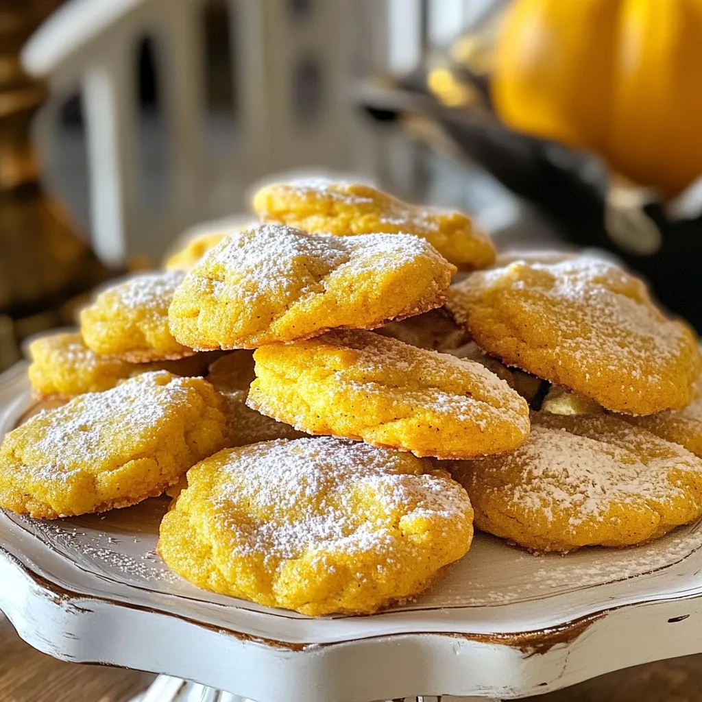 Die Hauptzutaten für diese leckeren Kürbiskekse sind einfach zu finden. Hier ist, was du brauchst: - 1 Tasse Kürbispüree aus der Dose - 1/2 Tasse ungesalzene Butter, weich - 1 Tasse brauner Zucker, fest gepackt - 1/2 Tasse Kristallzucker - 1 großes Ei - 1 Teelöffel Vanilleextrakt - 2 Tassen Weizenmehl - 1 Teelöffel Natron - 1 Teelöffel Backpulver - 2 Teelöffel Kürbiskuchengewürz - 1/2 Teelöffel Salz Diese Zutaten machen die Kekse weich und voller Geschmack. Das Kürbispüree gibt ihnen eine tolle Textur und einen süßen, würzigen Geschmack. Wenn du nach gesünderen Alternativen suchst, gibt es mehrere Optionen. Du kannst Honig oder Ahornsirup verwenden. Diese Süßstoffe bringen eine natürliche Süße und haben einen eigenen Geschmack. Ein weiterer Vorschlag ist Kokosblütenzucker. Er hat einen niedrigeren glykämischen Index. So bleibt der Blutzuckerspiegel stabiler. Diese Alternativen verleihen den Keksen zudem einen besonderen Charakter. Um die Kekse noch leckerer zu machen, kannst du ein paar Extras hinzufügen. Hier sind einige Ideen: - 1/2 Tasse gehackte Walnüsse oder Pekannüsse (optional) - 1/2 Tasse weiße Schokoladenstückchen (optional) Die Nüsse geben einen schönen Crunch und die Schokolade bringt eine süße Note. Du kannst auch Kürbiskernstücke oder getrocknete Cranberries verwenden. Diese Zusätze machen die Kekse noch spannender und vielfältiger. {{ingredient_image_2}} Zuerst musst du alle Zutaten bereitstellen. Du brauchst: - 1 Tasse Kürbispüree aus der Dose - 1/2 Tasse ungesalzene Butter, weich - 1 Tasse brauner Zucker, fest gepackt - 1/2 Tasse Kristallzucker - 1 großes Ei - 1 Teelöffel Vanilleextrakt - 2 Tassen Weizenmehl - 1 Teelöffel Natron - 1 Teelöffel Backpulver - 2 Teelöffel Kürbiskuchengewürz - 1/2 Teelöffel Salz - 1/2 Tasse gehackte Walnüsse oder Pekannüsse (optional) - 1/2 Tasse weiße Schokoladenstückchen (optional) Stelle sicher, dass die Butter weich ist. Das macht das Mischen einfacher. Jetzt geht es an die Teigmischung. Nehme eine große Schüssel und füge die weiche Butter, den braunen Zucker und den Kristallzucker hinzu. Schlage die Mischung cremig. Verwende einen Handmixer oder einen Holzlöffel. Sobald die Mischung leicht ist, füge das Kürbispüree, das Ei und den Vanilleextrakt hinzu. Rühre gut durch, bis alles gleichmäßig vermischt ist. In einer anderen Schüssel mische das Weizenmehl, Natron, Backpulver, Kürbiskuchengewürz und Salz. Füge die trockenen Zutaten nach und nach zur feuchten Mischung hinzu. Rühre, bis alles gerade so vermischt ist. Wenn du magst, hebe die gehackten Nüsse und die weißen Schokoladenstückchen unter. Sei vorsichtig, um den Teig nicht zu übermixen. Heize deinen Ofen auf 175°C vor. Lege ein Backblech mit Backpapier aus. Verwende einen Kekslöffel oder einen Esslöffel, um kleine Teighäufchen auf das Blech zu setzen. Achte auf einen Abstand von etwa 5 cm. Backe die Kekse für 12-15 Minuten. Die Ränder sollten leicht goldbraun sein. Nimm die Kekse aus dem Ofen und lasse sie für 5 Minuten auf dem Blech abkühlen. Dann lege sie vorsichtig auf ein Kuchengitter. Lass sie dort vollständig abkühlen. Jetzt kannst du die leckeren Kürbiskekse genießen! Die Konsistenz des Teigs ist wichtig für das Ergebnis. Der Teig sollte weich und leicht klebrig sein. Wenn er zu fest ist, füge etwas mehr Kürbispüree hinzu. Achte darauf, die trockenen Zutaten nicht zu lange zu mixen. Ein Übermixen macht die Kekse hart. Mische alles nur so lange, bis die Zutaten gerade vermengt sind. Die richtige Backzeit ist entscheidend. Heize deinen Ofen auf 175°C vor. Backe die Kekse für 12 bis 15 Minuten. Sie sind fertig, wenn die Ränder goldbraun sind. Lass die Kekse nach dem Backen fünf Minuten auf dem Blech auskühlen. Danach kannst du sie auf ein Kuchengitter legen. Dies hilft, die Kekse gleichmäßig abzukühlen. Die Präsentation macht viel aus. Serviere die Kekse auf einem rustikalen Holzbrett. Bestäube sie leicht mit Puderzucker. Für einen zusätzlichen Kick, streue etwas Kürbiskuchengewürz darüber. Du kannst auch ein paar gehackte Nüsse oben drauf legen. Das gibt nicht nur einen schönen Look, sondern erhöht auch den Geschmack. Pro Tipps Richtige Kürbissorte wählen: Für die besten Ergebnisse verwende Hokkaido- oder Muskatkürbis, da sie einen intensiveren Geschmack bieten. Butter richtig schlagen: Stelle sicher, dass die Butter wirklich weich ist, damit sie gut mit den Zuckern kombiniert werden kann und die Kekse schön luftig werden. Teig kühlen: Wenn der Teig zu weich ist, lasse ihn für 30 Minuten im Kühlschrank ruhen. So lassen sich die Kekse leichter portionieren. Variationen ausprobieren: Experimentiere mit anderen Zusätzen wie Cranberries oder Zimtstückchen für einen zusätzlichen Geschmackskick! {{image_4}} Um glutenfreie Kürbiskekse zu machen, nimm einfach glutenfreies Mehl. Dieses kannst du in jedem Supermarkt finden. Achte darauf, dass es gut gemischt ist, um die richtige Textur zu erreichen. Du kannst auch eine Mischung aus Mandelmehl und Kokosmehl verwenden. Diese Kombination gibt den Keksen einen tollen Geschmack. Für eine vegane Version ersetze das Ei durch Apfelmus oder eine Banane. Du kannst auch Leinsamenmehl verwenden. Mische einen Esslöffel Leinsamen mit drei Esslöffeln Wasser und lasse es einige Minuten stehen. Ersetze die Butter durch Kokosöl oder vegane Margarine. So bleiben die Kekse lecker und saftig. Du kannst die Kekse nach deinem Geschmack anpassen. Füge Schokoladenstückchen, entweder dunkel oder weiß, zu dem Teig hinzu. Eine Prise Zimt oder Muskatnuss kann auch einen tollen Geschmack geben. Du kannst sogar geröstete Nüsse oder getrocknete Cranberries hinzufügen. Diese Variationen machen die Kekse noch spannender und leckerer. Um die Kürbiskekse frisch zu halten, lege sie in einen luftdichten Behälter. Du kannst auch ein Stück Brot hinzufügen. Das hält die Kekse weich. Stelle den Behälter an einen kühlen, trockenen Ort. Vermeide direkte Sonne oder Feuchtigkeit. So bleiben die Kekse optimal. Kürbiskekse sind bis zu einer Woche haltbar. Wenn du sie richtig lagerst, bleiben sie frisch und lecker. Nach dieser Zeit können sie trocken oder hart werden. Wenn du die Kekse länger aufbewahren willst, lagere sie im Kühlschrank. Dort halten sie bis zu zwei Wochen. Wenn du die Kekse länger aufbewahren möchtest, friere sie ein. Lege die Kekse in eine gefriergeeignete Tüte. Achte darauf, die Luft herauszudrücken. So bleiben sie frisch. Du kannst die Kekse bis zu drei Monate im Gefrierfach lassen. Zum Auftauen einfach bei Raumtemperatur liegen lassen. So sind sie schnell wieder bereit zum Genießen. Um die Kekse saftiger zu machen, füge etwas mehr Kürbispüree hinzu. Du kannst auch die Butter leicht schmelzen, bevor du sie mit dem Zucker mischst. Eine Prise Milch kann ebenfalls helfen, die Konsistenz zu verbessern. Denke daran, den Teig nicht zu lange zu mischen. Zu viel Mischen macht die Kekse trocken. Fertige Kürbiskekse gibt es in vielen Supermärkten und Bäckereien. Achte auf die saisonalen Angebote im Herbst. Beliebte Marken bieten oft leckere Optionen an. Du kannst auch in Online-Shops nachsehen, die Backwaren verkaufen. So findest du die besten Kekse, ohne selbst zu backen. Du kannst verschiedene Gewürze für mehr Geschmack nutzen. Zimt ist eine tolle Ergänzung. Ingwer und Muskatnuss passen ebenfalls gut. Für einen scharfen Kick füge etwas Nelkenpulver hinzu. Experimentiere mit den Gewürzen, um deinen perfekten Keks zu finden. Die wichtigsten Punkte für die perfekten Kürbiskekse sind nun klar. Du hast die Hauptzutaten, alternative Süßungsmittel und tolle Toppings kennengelernt. Ich habe dir eine Schritt-für-Schritt-Anleitung sowie Tipps zur Kekskonsistenz und Backzeit gegeben. Wir haben auch Variationen wie glutenfreie und vegane Optionen besprochen und Lagerungstipps für frische Kekse gegeben. Experimentiere mit den Rezepten und finde deine Lieblingsvarianten. Kürbiskekse machen jeden Anlass besonders! Sei kreativ und genieße das Backen!