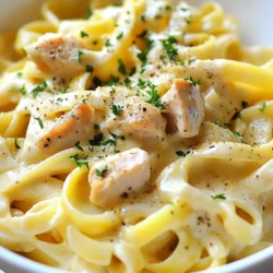 Für das Instant Pot Chicken Alfredo brauchst du folgende Hauptzutaten: - 450 g Hähnchenbrustfilets, in mundgerechte Stücke geschnitten - 2 Esslöffel Olivenöl - 3 Knoblauchzehen, gehackt - 480 ml Hühnerbrühe - 225 g Fettuccine-Nudeln - 240 ml Sahne - 100 g geriebener Parmesan - Frische Petersilie zum Garnieren Diese Zutaten machen dein Gericht reichhaltig und schmackhaft. Die Hähnchenbrust gibt dir Protein, während die Fettuccine für die Sättigung sorgt. Die Gewürze und Aromen sind wichtig für den Geschmack: - 1 Teelöffel italienische Gewürzmischung - 1/2 Teelöffel Salz - 1/4 Teelöffel schwarzer Pfeffer Diese Kombination bringt die Aromen zusammen. Du kannst die Gewürze nach deinem Geschmack anpassen. Wenn du es würziger magst, füge mehr Pfeffer hinzu. Falls du etwas nicht hast, gibt es Alternativen: - Verwende Hähnchenkeulen statt Brustfilets für mehr Geschmack. - Zucchini-Nudeln sind eine gesunde Option für Fettuccine. - Statt Sahne kannst du griechischen Joghurt nehmen, um Kalorien zu sparen. Diese Alternativen helfen dir, das Rezept anzupassen. So bleibt es flexibel und lecker, egal was du zur Hand hast. {{ingredient_image_2}} Beginne, indem du deinen Instant Pot einschaltest. Wähle den Sauté-Modus. Gib zwei Esslöffel Olivenöl in den Topf und lasse es erhitzen. Während das Öl warm wird, schneide das Hähnchen in mundgerechte Stücke. Du benötigst 450 g Hähnchenbrustfilets ohne Haut. Füge drei gehackte Knoblauchzehen in den Topf. Dünste den Knoblauch für etwa 30 Sekunden, bis er duftet. Jetzt würze die Hähnchenstücke mit einem Teelöffel italienischer Gewürzmischung, einem halben Teelöffel Salz und einem viertel Teelöffel schwarzem Pfeffer. Gib das Hähnchen in den Topf. Brate es für 3 bis 4 Minuten an, bis es leicht bräunlich ist. Gieße 480 ml Hühnerbrühe in den Topf. Rühre um, damit du die Reste vom Boden abkratzt. Das hilft, die „Burn“-Warnung zu vermeiden. Füge 225 g ungekochte Fettuccine in den Topf. Achte darauf, dass die Nudeln vollständig in der Brühe sind. Schließe den Deckel und stelle das Ventil auf „Sealing“. Wähle den Druckgar-Modus für 8 Minuten. Nach 8 Minuten lass den Druck für 5 Minuten natürlich entweichen. Danach stelle das Ventil vorsichtig auf „Venting“. Öffne den Deckel und rühre 240 ml Sahne und 100 g geriebenen Parmesan unter. Mische alles gut, bis die Sauce cremig ist. Lasse das Gericht für einige Minuten ruhen, damit die Sauce eindicken kann. Serviere das Alfredo in Schalen und garniere es mit frischer, gehackter Petersilie. Um die besten Ergebnisse zu erzielen, achte auf die Reihenfolge der Schritte. Brate das Hähnchen gut an, bevor du die Brühe hinzufügst. Dies gibt mehr Geschmack. Stelle sicher, dass die Fettuccine komplett in der Brühe sind. So garen sie gleichmäßig. Lasse nach dem Kochen die Sauce kurz ruhen. Dadurch wird sie dicker und cremiger. Ein häufiger Fehler ist, die Fettuccine nicht genug in der Brühe zu bedecken. Das kann dazu führen, dass sie nicht richtig garen. Achte auch darauf, beim Anbraten nicht zu viel Knoblauch zu verwenden. Zu viel kann bitter werden. Vergiss nicht, die angebackenen Reste vom Boden des Topfes abzukratzen. Das verhindert die „Burn“-Warnung. Du kannst die Gewürze leicht anpassen. Wenn du es schärfer magst, füge eine Prise rote Pfefferflocken hinzu. Für mehr Frische kannst du auch Zitronensaft oder -schale verwenden. Experimentiere mit Kräutern wie Basilikum oder Oregano, um neue Geschmäcker zu entdecken. Diese Anpassungen machen das Gericht einzigartig und aufregend. Pro Tipps Hähnchen marinieren: Lasse das Hähnchen einige Stunden oder über Nacht in einer Mischung aus Olivenöl, Zitronensaft und Gewürzen marinieren, um den Geschmack zu intensivieren. Frische Kräuter verwenden: Füge frische Kräuter wie Basilikum oder Oregano kurz vor dem Servieren hinzu, um dem Gericht ein frisches Aroma zu verleihen. Variationen ausprobieren: Experimentiere mit verschiedenen Käsesorten wie Pecorino oder Gouda, um eine interessante Geschmacksnote zu erzielen. Resteverwertung: Verwende übrig gebliebene Alfredo-Sauce als Dip für Gemüse oder als Sauce für andere Pasta-Gerichte. {{image_4}} Du kannst dein Instant Pot Chicken Alfredo einfach aufpeppen. Füge dazu frisches Gemüse hinzu. Brokkoli, Spinat oder Erbsen passen gut dazu. Schneide das Gemüse in kleine Stücke. Gib das Gemüse in den Topf, wenn das Hähnchen fast fertig ist. So bleibt es knackig und frisch. Du kannst auch Zucchini oder Paprika verwenden. Diese geben Farbe und Nährstoffe. Wenn du Gluten meiden möchtest, gibt es tolle Alternativen. Verwende glutenfreie Fettuccine. Diese gibt es in vielen Geschäften. Du kannst auch Zucchini-Nudeln ausprobieren. Diese sind gesund und leicht. Achte darauf, die Kochzeit anzupassen. Glutenfreie Nudeln brauchen oft eine kürzere Garzeit. So wird dein Gericht perfekt! Käse ist der Star in diesem Gericht! Parmesan ist klassisch, aber du kannst variieren. Probiere Pecorino oder Grana Padano. Diese Käsesorten haben einen tollen Geschmack. Du kannst auch Mozzarella hinzufügen, für mehr Cremigkeit. Achte darauf, dass der Käse frisch gerieben ist. So schmilzt er besser in der Sauce. Experimentiere mit verschiedenen Käsesorten, um neue Aromen zu entdecken! Um die Reste von deinem Instant Pot Chicken Alfredo gut zu lagern, verwende einen luftdichten Behälter. Lass das Gericht zuerst abkühlen, bevor du es hineinlegst. So bleibt die Creme frisch und lecker. Du kannst die Reste bis zu drei Tage im Kühlschrank aufbewahren. Wenn du mehr Zeit sparen möchtest, friere die Portionen in einem Gefrierbehälter ein. So hast du immer eine schnelle Mahlzeit zur Hand. Das Aufwärmen ist einfach. Du kannst die Reste in der Mikrowelle oder auf dem Herd erhitzen. Wenn du die Mikrowelle nutzt, stelle die Leistung auf mittlere Stufe. Rühre alle 30 Sekunden um, bis das Gericht warm ist. Auf dem Herd kannst du etwas Sahne oder Brühe hinzufügen, damit die Sauce nicht zu dick wird. So bleibt die Cremigkeit erhalten. Die Haltbarkeit der Zutaten ist wichtig. Hähnchenbrustfilets sollten innerhalb von 1-2 Tagen nach dem Kauf verwendet werden. Frische Sahne bleibt bis zu einer Woche nach dem Öffnen haltbar. Parmesan-Käse hält sich in der Regel mehrere Wochen, wenn er gut verpackt ist. Achte darauf, alle Zutaten richtig zu lagern, um ihre Frische zu bewahren. Die Zubereitung von Instant Pot Chicken Alfredo dauert insgesamt etwa 20 Minuten. Die Vorbereitungszeit ist nur 10 Minuten. Das Kochen im Instant Pot selbst nimmt 8 Minuten in Anspruch. Danach lassen wir den Druck für 5 Minuten natürlich entweichen. Es ist schnell und einfach! Ja, du kannst frische Nudeln verwenden! Sie kochen schneller als getrocknete Nudeln. Reduziere die Kochzeit im Instant Pot auf etwa 3 bis 4 Minuten. Achte darauf, die frischen Nudeln gut in der Brühe zu verteilen. So werden sie gleichmäßig gar. Der beste Käse für Alfredo-Sauce ist geriebener Parmesan. Parmesan hat einen tollen, reichen Geschmack. Du kannst auch andere Käsesorten wie Pecorino Romano verwenden. Diese Käse schmelzen gut und machen die Sauce cremig. Verwende immer frischen Käse für den besten Geschmack. Diese Anleitung für Instant Pot Chicken Alfredo führt dich durch alle wichtigen Schritte. Du hast die besten Zutaten, Gewürze und Alternativen kennengelernt. Ich habe dir gezeigt, wie du das Hähnchen und die Fettuccine perfekt zubereitest. Außerdem hast du Tipps gesammelt, um Fehler zu vermeiden und das Gericht zu variieren. Beachte die Aufbewahrungshinweise, um die Reste optimal zu nutzen. Mit diesen Informationen findest du Wege, deine Mahlzeiten zu verbessern. Experimentiere und genieße dein Kochen!