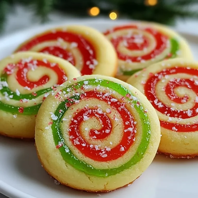 - 2 ¾ Tassen Weizenmehl - 1 Teelöffel Backpulver - ½ Teelöffel Salz - 1 Tasse ungesalzene Butter, weich - 1 ½ Tassen Kristallzucker - 1 großes Ei - 1 Teelöffel Vanilleextrakt - 1 Teelöffel Pfefferminzextrakt - Rote und grüne Lebensmittelfarbe - ½ Tasse zerstoßene Pfefferminzbonbons Um perfekte Pfefferminzspiralen Zuckerkekse zu machen, brauchen wir frische und einfache Zutaten. Das Hauptaugenmerk liegt auf Weizenmehl, Butter und Zucker. Diese Zutaten bilden die Basis unseres Teigs. Mehl gibt den Keksen Struktur. Backpulver hilft, sie beim Backen leicht und luftig zu machen. Salz verstärkt den Geschmack und sorgt für Balance. Die ungesalzene Butter macht die Kekse cremig. Der Kristallzucker sorgt für die süße Note und eine schöne, goldbraune Farbe. Zusätzlich benötigen wir ein großes Ei. Es bindet die Zutaten zusammen und gibt dem Teig Feuchtigkeit. Vanille- und Pfefferminzextrakt bringen den einzigartigen Geschmack. Sie sorgen dafür, dass die Kekse frisch und festlich schmecken. Lebensmittelfarben sind wichtig für das Aussehen. Rot und grün machen die Kekse zu einem echten Blickfang. Schließlich verwenden wir zerstoßene Pfefferminzbonbons für die Dekoration. Sie geben den Keksen einen zusätzlichen Geschmackskick und einen tollen Crunch. Mit diesen Zutaten ist der erste Schritt gemacht. Bereiten Sie sich auf die Zubereitung vor, denn die Kekse werden lecker und schön! {{ingredient_image_2}} Zuerst heizt du den Ofen auf 175°C vor. Dies sorgt dafür, dass die Kekse gleichmäßig backen. Lege dann Backbleche mit Backpapier aus. Das verhindert, dass die Kekse ankleben. Nimm eine Schüssel und vermische das Mehl, Backpulver und Salz gut. Das ist wichtig für die Struktur der Kekse. In einer großen Rührschüssel schlägst du die weiche Butter mit dem Zucker schaumig. Mach das für etwa 2-3 Minuten. Es sollte leicht und luftig sein. Füge nun das große Ei, den Vanille- und den Pfefferminzextrakt hinzu. Mische alles gut, bis es eine homogene Masse ist. Teile den Teig in zwei Hälften. In die eine Hälfte gibst du einige Tropfen rote Lebensmittelfarbe. In die andere Hälfte kommt grüne Farbe. Knete beide Hälften gut durch, bis die Farben gleichmäßig verteilt sind. Rolle jede gefärbte Teighälfte auf eine saubere Fläche zu einem Rechteck von etwa 0,5 cm Dicke aus. Lege den roten Teig auf den grünen Teig und drücke sie sanft zusammen. Schneide mit einem scharfen Messer Streifen von den übereinanderliegenden Teigen. Wickel den Teig straff zu einer Rolle und packe ihn in Frischhaltefolie. Lass ihn mindestens 30 Minuten im Kühlschrank ruhen. Nach dem Kühlen schneidest du den Teig in etwa 0,5 cm dicke Scheiben. Lege die Scheiben vorsichtig auf die vorbereiteten Backbleche. Backe die Kekse 10-12 Minuten. Sie sind fertig, wenn sie an den Rändern leicht goldbraun sind. Nimm die Kekse aus dem Ofen und lass sie einige Minuten abkühlen. Streue die zerstoßenen Pfefferminzbonbons obenauf, solange sie noch warm sind. Das gibt einen festlichen Akzent. - Verwenden Sie rote und grüne Lebensmittelfarbe. Achten Sie darauf, die Farben gleichmäßig zu verteilen. Dies sorgt für schöne, gleichmäßige Swirls. - Teilen Sie den Teig in zwei Hälften. Fügen Sie die Lebensmittelfarbe hinzu und kneten Sie gut. So wird die Farbe intensiv. - Rollen Sie jede Teighälfte zu einem Rechteck von etwa 0,5 cm aus. Drücken Sie die Teige leicht zusammen, bevor Sie sie aufrollen. - Heizen Sie den Ofen auf 175°C vor. Dies ist die ideale Temperatur für gleichmäßiges Backen. - Backen Sie die Kekse 10-12 Minuten. Achten Sie darauf, dass die Ränder leicht goldbraun werden. So bleiben die Kekse weich und zart. - Vermeiden Sie übermäßiges Backen. Lassen Sie die Kekse leicht unterbacken, um ein trockenes Ergebnis zu verhindern. - Arrangieren Sie die Kekse auf einem schönen Teller. Verwenden Sie ein dekoratives Muster für die Präsentation. - Dekorieren Sie die Kekse mit zerstoßenen Pfefferminzbonbons. Streuen Sie die Bonbons auf die warmen Kekse, damit sie festkleben. - Garnieren Sie die Ränder des Tellers mit zusätzlichen zerstoßenen Bonbons. Dies macht das Ganze festlicher und einladender. Pro Tipps Teigtemperatur: Stellen Sie sicher, dass die Butter weich, aber nicht flüssig ist, um eine optimale Textur der Kekse zu gewährleisten. Lebensmittelfarbe: Verwenden Sie Gel-Lebensmittelfarbe für intensivere und leuchtendere Farben, die beim Backen nicht verblassen. Kühlzeit: Lassen Sie den Teig ausreichend im Kühlschrank ruhen, damit die Kekse beim Backen ihre Form behalten. Garnierung: Streuen Sie die zerstoßenen Pfefferminzbonbons sofort nach dem Backen auf die Kekse, damit sie gut haften. {{image_4}} Wenn du eine glutenfreie Option suchst, kannst du glutenfreies Mehl verwenden. Das ist einfach! Ich empfehle eine Mischung aus Reis- und Mandelmehl. Diese Kombination sorgt für eine schöne Textur. Achte darauf, dass die anderen Zutaten auch glutenfrei sind. So kannst du leckere Kekse genießen, ohne auf den Geschmack zu verzichten. Du kannst die Pfefferminze leicht ersetzen. Zum Beispiel schmeckt Vanille auch fantastisch. Oder probiere es mit Schokolade! Schokoladenstückchen passen gut zu den Keksen. Für einen knusprigen Biss kannst du auch Nüsse hinzufügen. Walnüsse oder Mandeln bringen eine tolle Textur. Sei kreativ und finde deine Lieblingskombination. Um die Kekse noch schöner zu machen, kannst du andere Farben verwenden. Gelb und Blau ergeben eine fröhliche Kombination. Für den Herbst sind orange und braun perfekt. Du kannst die Farben je nach Saison anpassen. So hast du immer einen neuen Look für deine Kekse. Das macht das Backen noch spannender! Um die frischen Kekse richtig zu lagern, benutze luftdichte Behälter. So bleiben sie weich und lecker. Du kannst die Kekse in einer Schicht anordnen. Lege ein Blatt Backpapier zwischen die Schichten. Das verhindert, dass sie aneinander kleben. Die Haltbarkeit dieser Kekse ist bemerkenswert. Bei richtiger Lagerung halten sie bis zu einer Woche. In einem kühlen und trockenen Raum bleiben sie am besten. Wenn du sie im Kühlschrank lagerst, kann die Textur sich jedoch ändern. Das Einfrieren dieser Kekse ist einfach. Lass die Kekse vollständig abkühlen. Lege sie dann in einen luftdichten Behälter oder in einen Gefrierbeutel. Achte darauf, die Luft gut herauszudrücken. So bleiben sie frisch und lecker. Um die Kekse aufzutauen, nimm sie einfach aus dem Gefrierfach. Lass sie bei Raumtemperatur stehen. Nach etwa 30 Minuten sind sie bereit zum Genießen. Du kannst sie auch kurz in die Mikrowelle legen, um sie schneller aufzuwärmen. Pfefferminzspiralen Zuckerkekse bleiben frisch, wenn Sie sie richtig lagern. Legen Sie die Kekse in einen luftdichten Behälter. So halten sie sich bis zu einer Woche. Achten Sie darauf, sie an einem kühlen und trockenen Ort aufzubewahren. Vermeiden Sie direkte Sonneneinstrahlung und Feuchtigkeit. So bleibt der Geschmack und die Konsistenz optimal. Ja, Sie können die Kekse vegan machen! Ersetzen Sie die Butter durch vegane Margarine. Verwenden Sie einen Flachs-Ei-Ersatz oder Apfelmus anstelle des Eies. Diese Alternativen funktionieren gut und halten die Konsistenz der Kekse. Achten Sie darauf, auch vegane Lebensmittelfarben zu wählen. So bleiben die Kekse rein pflanzlich. Um den Teig im Voraus zuzubereiten, mischen Sie alle Zutaten wie im Rezept beschrieben. Wickeln Sie den Teig in Frischhaltefolie. Lagern Sie ihn dann im Kühlschrank für bis zu drei Tage. Sie können den Teig auch einfrieren. Wickeln Sie ihn gut ein und lagern Sie ihn bis zu drei Monate. Lassen Sie den Teig vor dem Ausrollen einfach im Kühlschrank auftauen. Die Zutaten und Schritte für die perfekten Pfefferminzspiralen Zuckerkekse sind klar. Du hast gelernt, wie du die richtigen Zutaten auswählst und den Teig perfekt zubereitest. Denk daran, die Backzeit genau im Blick zu behalten, um die besten Ergebnisse zu erzielen. Variationen lassen sich leicht umsetzen, und du kannst kreativ werden. Egal, ob du sie aufbewahren oder verschenken möchtest, jedes Stück bleibt frisch. Viel Spaß beim Backen und Teilen deiner Leckereien!