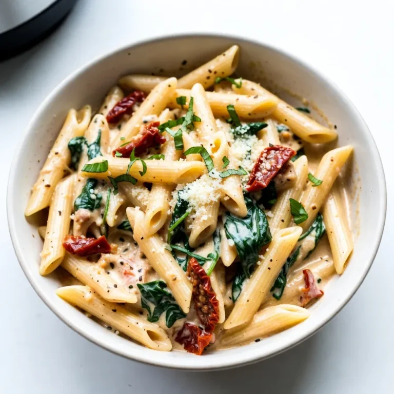 - 340 g Pasta (Penne oder Fusilli) - 720 ml Gemüsebrühe - 240 ml Schlagsahne Die Wahl der Pasta ist wichtig. Penne und Fusilli sind ideal, da sie die Soße gut festhalten. Gemüsebrühe bringt viel Geschmack und macht das Gericht herzhaft. Schlagsahne gibt der Pasta ihre cremige Textur und macht sie reichhaltig. - 250 g getrocknete Tomaten - 1 Teelöffel getrocknetes Basilikum - 1 Teelöffel getrockneter Oregano - ½ Teelöffel rote Pfefferflocken (optional) Getrocknete Tomaten fügen eine süße, fruchtige Note hinzu. Basilikum und Oregano sind klassische Kräuter der italienischen Küche. Rote Pfefferflocken bringen eine feine Schärfe, die das Gericht spannend macht. Du kannst sie weglassen, wenn du es milder magst. - 1 mittelgroße Zwiebel - 3 Knoblauchzehen - 100 g frischer Spinat Zwiebeln geben den ersten Geschmack. Sie sind die Basis für viele Gerichte. Knoblauch fügt ein tolles Aroma hinzu und macht alles schmackhafter. Frischer Spinat bringt Farbe und eine gesunde Note. Er wird zum Schluss hinzugefügt, damit er nicht verkocht. {{ingredient_image_2}} Zuerst schneiden Sie die Zwiebel und den Knoblauch. Würfeln Sie die Zwiebel in kleine Stücke. Hacken Sie die Knoblauchzehen fein. Diese beiden Zutaten geben der Pasta einen tollen Geschmack. Stellen Sie dann die getrockneten Tomaten und den frischen Spinat bereit. Grob gehackte getrocknete Tomaten machen die Sauce lecker. Frischer Spinat bringt Farbe und Nährstoffe in das Gericht. Jetzt ist es Zeit, den Instant Pot zu nutzen. Stellen Sie ihn auf die Sauté-Einstellung. Geben Sie das Olivenöl hinein und warten Sie eine Minute. Fügen Sie dann die gewürfelte Zwiebel hinzu. Sautieren Sie sie, bis sie glasig ist, das dauert etwa drei bis vier Minuten. Rühren Sie den fein gehackten Knoblauch ein. Braten Sie ihn für ein bis zwei Minuten, bis er duftet. Geben Sie nun die gehackten getrockneten Tomaten, das getrocknete Basilikum, den Oregano und die roten Pfefferflocken dazu. Rühren Sie alles gut durch. Gießen Sie die Gemüsebrühe in den Topf. Fügen Sie dann die Pasta hinzu. Stellen Sie sicher, dass die Pasta vollständig mit Flüssigkeit bedeckt ist. Verschließen Sie den Instant Pot mit dem Deckel und stellen Sie ihn auf Manuell für fünf Minuten unter Druck. Nach der Kochzeit führen Sie eine schnelle Druckentlastung durch. Seien Sie vorsichtig, der Dampf kann heiß sein. Jetzt kommt der beste Teil! Rühren Sie die Schlagsahne, den frischen Spinat und den geriebenen Parmesan unter. Warten Sie, bis der Spinat verwelkt und die Mischung cremig ist. Schmecken Sie das Gericht mit Salz und Pfeffer ab. Mischen Sie alles gut. Lassen Sie die Pasta einige Minuten ruhen, damit sie eindickt. Servieren Sie die Pasta in tiefen Tellern. Garnieren Sie sie mit extra Parmesan und frischem Basilikum für den perfekten Genuss. Um die perfekte Pasta zu kochen, wähle die richtige Sorte. Penne oder Fusilli sind ideal. Sie halten die Sauce gut. Achte darauf, die Kochzeit genau einzuhalten. Im Instant Pot sind fünf Minuten unter Druck genau richtig. Nach der Kochzeit ist eine schnelle Druckentlastung wichtig. So bleibt die Pasta al dente und lecker. Möchtest du mehr Geschmack? Füge zusätzliche Gewürze und Kräuter hinzu. Frisches Basilikum oder Thymian bringen frische Aromen. Experimentiere auch mit verschiedenen Käsesorten. Feta oder Ricotta geben der Pasta eine neue Note. So machst du das Gericht ganz einzigartig. Die Präsentation spielt eine große Rolle. Serviere die Pasta in tiefen Tellern. Garniere sie mit frisch geriebenem Parmesan. Ein Hauch von frischem Basilikum macht das Gericht perfekt. Frische Kräuter sorgen für Farbe und Geschmack. Achte darauf, die Speise ansprechend zu dekorieren. So wird jede Mahlzeit zum Fest für die Augen. Pro Tipps Pasta al dente kochen: Um sicherzustellen, dass die Pasta die perfekte Konsistenz hat, kochen Sie sie nur bis sie al dente ist, da sie beim Nachgaren in der Soße noch etwas weicher wird. Frische Kräuter hinzufügen: Für einen intensiveren Geschmack können Sie die getrockneten Kräuter durch frische Kräuter ersetzen. Fügen Sie diese jedoch erst nach dem Kochen hinzu, um ihre Aromen zu bewahren. Variationen der Gemüsesorten: Sie können weiteres Gemüse wie Zucchini oder Paprika hinzufügen, um mehr Farbe und Nährstoffe in das Gericht zu bringen. Braten Sie es einfach zusammen mit der Zwiebel an. Resteverwertung: Diese Pasta eignet sich hervorragend für Reste. Fügen Sie einfach Ihre Lieblingszutaten hinzu und genießen Sie eine köstliche neue Version des Gerichts! {{image_4}} Zusätzliche Gemüse bringen mehr Farbe und Geschmack. Du kannst Zucchini oder Paprika hinzufügen. Diese Gemüse sind einfach zu schneiden und passen gut. Du kannst auch saisonale Zutaten verwenden. Im Sommer sind frische Tomaten lecker. Im Winter sind Wurzelgemüse wie Karotten oder Pastinaken toll. Hähnchen oder Garnelen sind tolle Ergänzungen. Sie machen die Mahlzeit sättigender. Brate das Hähnchen zuerst im Instant Pot an. Die Garnelen kannst du später hinzufügen. Für eine vegetarische Option nimm Tofu. Schneide den Tofu in kleine Stücke und brate ihn an, bevor du die Brühe hinzufügst. Glutenfreie Pasta ist eine gute Wahl für Allergiker. Achte darauf, dass die Pasta aus Reis oder Linsen besteht. Diese Pasta kocht gut im Instant Pot. Du musst auch die Brühe anpassen. Verwende glutenfreie Gemüsebrühe, um sicherzustellen, dass alles glutenfrei bleibt. - Bewahren Sie die Pasta in einem luftdichten Behälter auf. - Sie bleibt so bis zu vier Tage frisch. - Lassen Sie die Pasta vor dem Einlagern abkühlen. - Fügen Sie etwas Wasser hinzu, um die Feuchtigkeit zu halten. - Teilen Sie die Pasta in Portionen auf. - Nutzen Sie gefrierfeste Behälter oder Beutel. - Achten Sie darauf, die Luft gut herauszudrücken. - So bleibt die Pasta bis zu drei Monate haltbar. - Zum Erwärmen eignet sich die Mikrowelle gut. - Nutzen Sie eine niedrige Leistung, um die Pasta gleichmäßig zu erwärmen. - Fügen Sie einen Spritzer Wasser hinzu, um die Konsistenz zu erhalten. - Alternativ können Sie die Pasta in einer Pfanne auf dem Herd erwärmen. Die gesamte Kochzeit für die Pasta im Instant Pot beträgt nur 25 Minuten. Dies schließt 10 Minuten Vorbereitungszeit und 5 Minuten Kochzeit unter Druck ein. Nach dem Kochen sollten Sie noch einige Minuten warten, damit die Sauce eindickt. Diese schnelle Methode macht das Kochen einfach und effizient. Ja, Sie können die Schlagsahne weglassen. Eine gute Alternative ist die Verwendung von Kokosmilch oder Cashewcreme. Beide Optionen geben der Pasta eine cremige Textur, ohne den Geschmack zu verändern. Wenn Sie eine leichtere Variante möchten, können Sie auch griechischen Joghurt verwenden. Achten Sie darauf, die Hitze niedrig zu halten, um ein Gerinnen zu vermeiden. Für dieses Rezept empfehle ich Penne oder Fusilli. Beide Sorten halten die Sauce gut fest und sorgen für einen tollen Biss. Sie können auch andere Sorten wie Farfalle oder Rigatoni verwenden. Wichtig ist, dass die Pasta eine Form hat, die die Sauce einfängt. So schmeckt jeder Bissen richtig gut. In diesem Blogbeitrag haben wir die Zutaten für ein schnelles Pasta-Gericht betrachtet. Wir haben Hauptzutaten wie Pasta, Gemüsebrühe und Schlagsahne diskutiert. Außerdem haben wir Gewürze, frische Zutaten und Tipps zur Zubereitung im Instant Pot gegeben. Denk daran, dass du mit verschiedenen Gemüse und Proteinen variieren kannst. Vergiss nicht, die richtigen Aufbewahrungshinweise zu beachten. Probiere die verschiedenen Variationen aus, um dein Gericht noch besser zu machen!