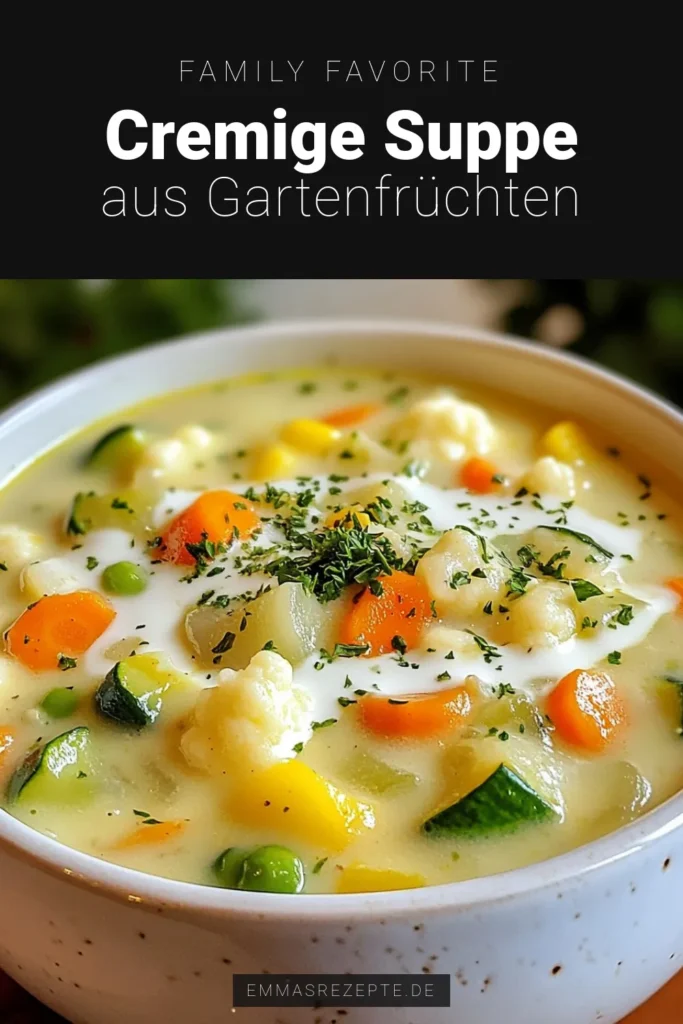 Entdecke unser köstliches Gemüsesuppe Rezept für eine cremige Gemüsesuppe mit Kokosmilch! Diese gesunde Suppenidee ist perfekt für kalte Tage und bringt frisches Garten Gemüse in deinen Teller. Mit einfachen Zutaten zauberst du eine samtige Suppe, die jeder lieben wird. Probiere es aus und genieße gesunde Ernährung! Speichere das Rezept jetzt und koche es gleich nach! #Gemüsesuppe #CremigeGemüsesuppe #GesundeKüche #Suppenideen