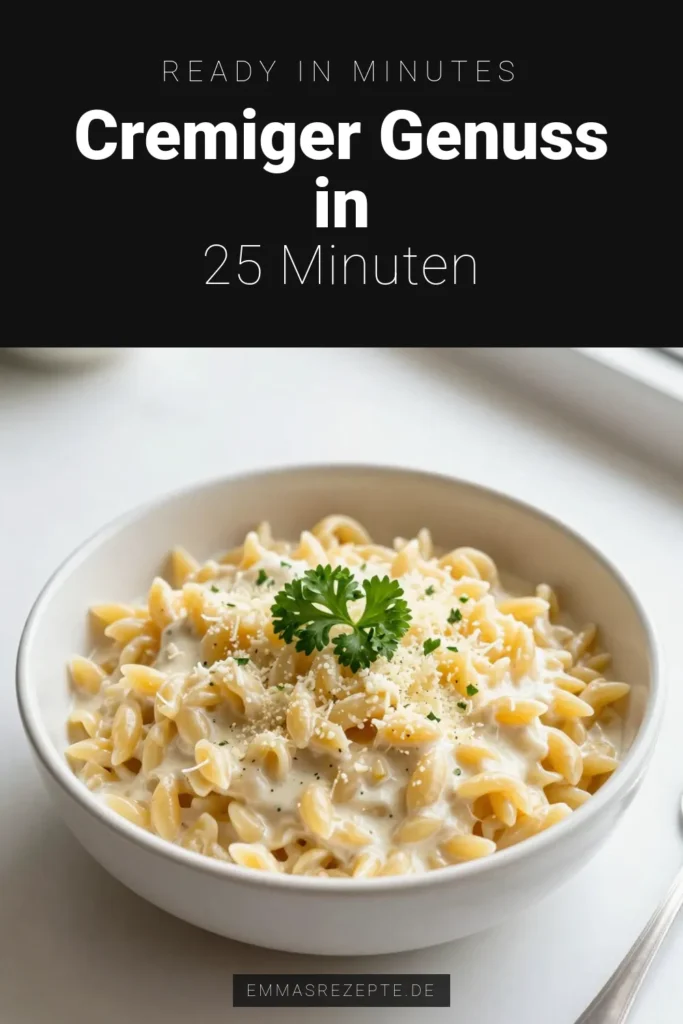 Entdecken Sie unser cremiges Orzotto Rezept mit Knoblauch und Parmesan! Dieses einfache Orzo Rezept ist ein köstliches vegetarisches Hauptgericht, das sich perfekt für die italienische Küche eignet. In nur 25 Minuten zubereitet, begeistert es mit seiner cremigen Textur und aromatischem Geschmack. Perfekt für Familienessen oder als besonderes Gericht. Probieren Sie es aus und speichern Sie das Rezept für später! #CremigesOrzottoRezept #KnoblauchParmesanOrzotto #EinfacheOrzoRezepte #ItalienischeKüche