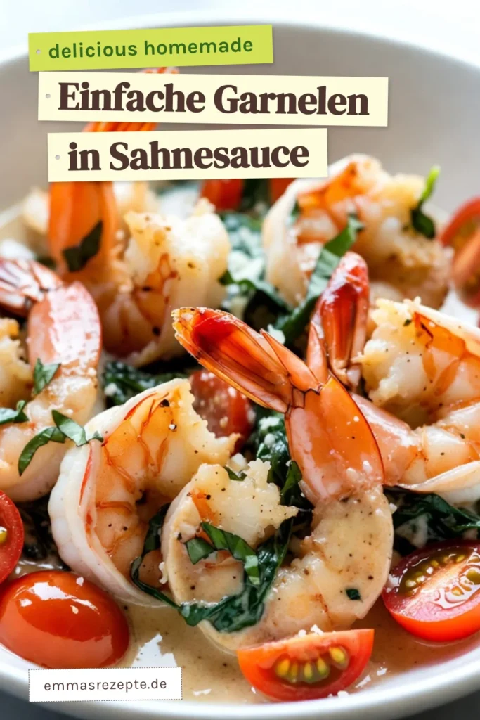Entdecke dieses köstliche Garnelen Rezept – die perfekte Wahl für ein schnelles und einfaches Abendessen. Mit nur einer Pfanne bereitest du diese cremigen Knoblauch Garnelen aus der italienischen Küche in nur 20 Minuten zu. Verwöhne deine Familie mit aromatischen, zarten Garnelen und frischem Gemüse. Probiere es jetzt aus und erlebe, wie lecker schnelle Garnelen Gerichte sein können! Speichere das Rezept! #GarnelenRezept #einePfanneGarnelen #italienischeKüche #schnelleGarnelenGerichte
