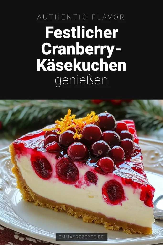Erlebe den Geschmack der Feiertage mit diesem leckeren Weihnachtskäsekuchen! Unser weihnachtlicher Käsekuchen mit Cranberries ist das perfekte Cranberry-Dessert für dein festliches Menü. Mit einer cremigen Füllung und einem fruchtigen Topping wird dieses festliche Rezept deine Gäste begeistern. Probiere das Rezept jetzt aus und zaubere ein Stück amerikanischen Käsekuchen auf deinen Tisch. Speichere es für dein nächstes Fest! #WeihnachtlicherKäsekuchen #CranberryDessert #FestlichesRezept #KäsekuchenMitCranberries