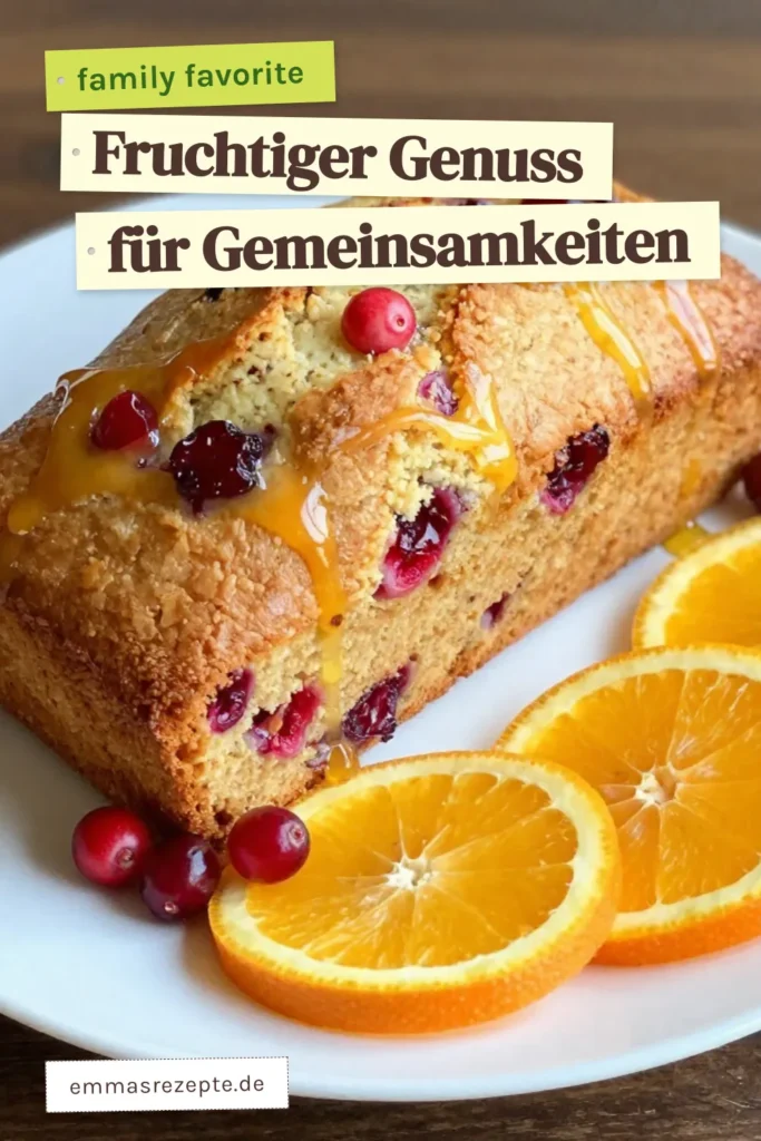 Entdecken Sie unser köstliches Cranberry Orangenbrot, das perfekt für die Weihnachtszeit ist! Dieses einfaches Laib Rezept kombiniert fruchtige Aromen von frischen Cranberries und zarter Orange in einem köstlichen Zitronenbrot Rezept. Ideal für den kleinen Hunger oder als festliches Geschenk. Backen Sie dieses fruchtige Brot mit Leichtigkeit und begeistern Sie Ihre Familie! Jetzt ausprobieren und genießen! #CranberryOrangenbrot #ZitronenbrotRezept #fruchtigesBrotbacken #WeihnachtsbrotMitCranberries