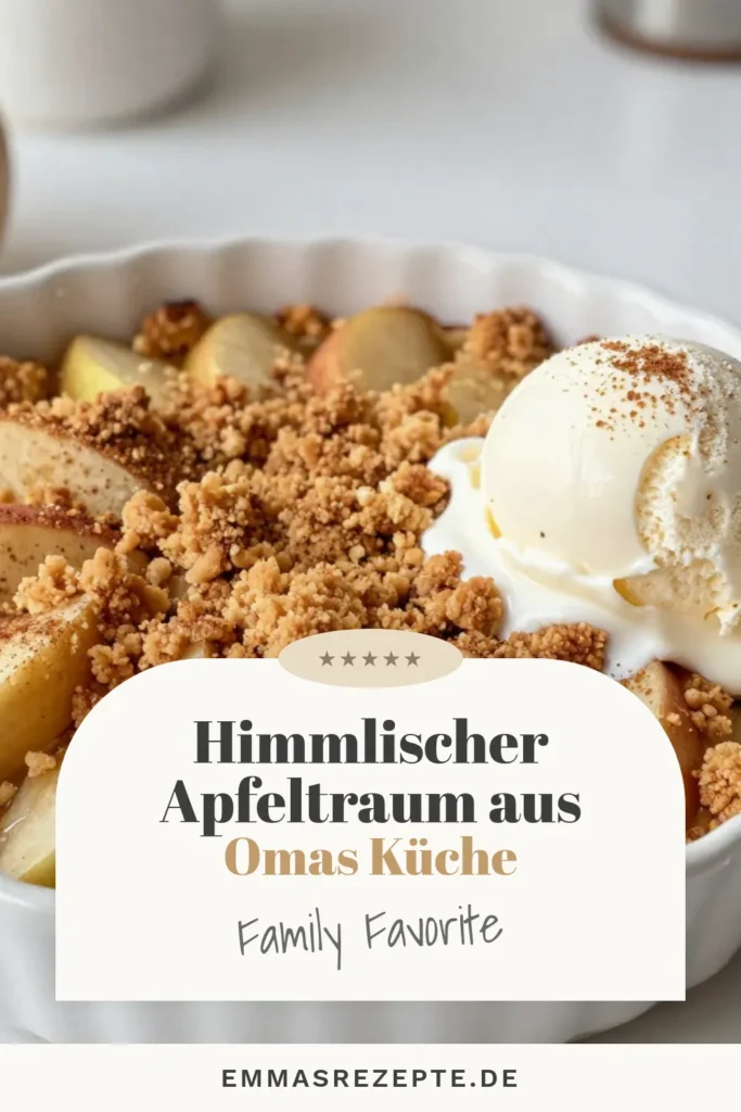 Entdecken Sie unser köstliches Rezept für himmlischen Apfelstreuselkuchen! Diese Kombination aus saftigen Granny Smith Äpfeln und knusprigen Streuseln ist der perfekte, einfache Apfelkuchen für jede Gelegenheit. Genießen Sie ihn warm mit einer Kugel Vanilleeis für das ultimative Geschmackserlebnis. Verpassen Sie nicht dieses einfache und leckere Granny Smith Äpfel Rezept! Speichern Sie es für Ihr nächstes Backabenteuer. #Apfelstreuselkuchen #einfacherApfelkuchen #StreuselkuchenMitVanilleeis #GrannySmithÄpfelRezept
