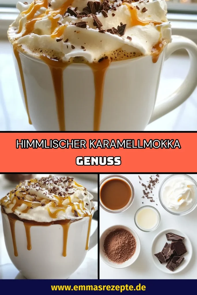 Genieße einen heißen Karamell-Kaffee mit diesem köstlichen Rezept für gesalzenen Karamell-Mokka. Perfekt für Kaffeeliebhaber, die einen besonderen Genuss suchen. Mit frisch gebrühtem Espresso, cremiger Karamellmilch und einer Prise Meersalz wird dieser Mokka zu deinem neuen Lieblingsgetränk. Probiere es aus und lass dich verwöhnen! Teile deine Kreationen! #Karamell #MokkaRezept #Kaffee #KaramellMilchdrink