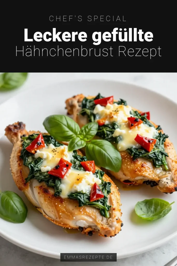 Entdecken Sie das köstliche Rezept für geröstete Paprika-Spinat Hähnchenbrust! Diese gefüllte Hähnchenbrust kombiniert gesunde Zutaten wie frischen Spinat und geröstete rote Paprika und ist perfekt für einfache Hähnchenbrustgerichte. Ideal für ein gesundes Abendessen, das Ihre Familie lieben wird. Probieren Sie dieses italienische Hähnchenrezept heute aus und genießen Sie die Aromen. Speichern Sie es für später! #GeröstetePaprika #GefüllteHähnchenbrust #EinfacheHähnchenbrustgerichte #GesundesAbendessen