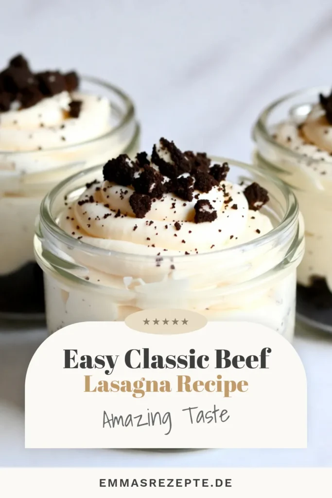 Entdecken Sie dieses einfache und köstliche No Bake Oreo Cheesecake Rezept im Glas! Perfekt für alle, die schnelle und leckere Desserts ohne Backen lieben. Mit einer cremigen Käsekuchenfüllung und knusprigen Oreo-Keksen ist dieser Oreo Käsekuchen im Glas ein echter Genuss. Ideal für Partys oder einfach als süße Nascherei zu Hause. Probieren Sie unser Oreo Dessert Rezept aus und genießen Sie es! #NoBakeOreoCheesecake #OreoKäsekuchen #einfachKäsekuchenrezepte #DessertohneBacken