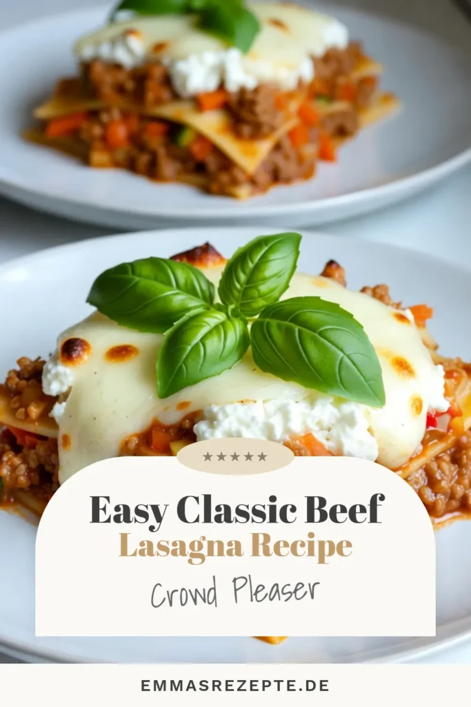 Entdecke das perfekte italienische Rezept für eine herzhaft leckere Sonntags-Lasagne! Dieser köstliche Lasagne-Pasta-Auflauf kombiniert zarte Nudeln mit einer aromatischen Fleischsauce und cremigem Ricotta. Ideal für die Familie oder Gäste! Probiere dieses einfache Gericht aus und genieße es! Lass dich inspirieren und speichere das Rezept für dein nächstes Sonntagsessen! #SonntagsLasagne #LasagnePastaAuflauf #italienischesRezept #herzhaftesAuflaufgericht
