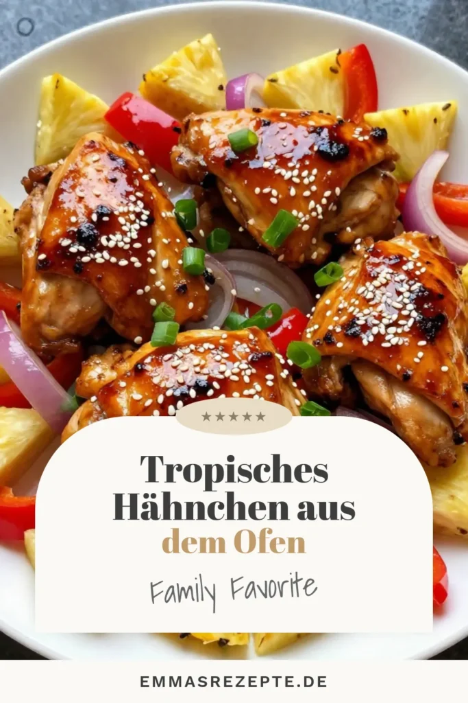 Probieren Sie dieses köstliche tropische Blechgericht: Hawaiianisches Hähnchen! Unser einfaches Ananas Hähnchen Rezept kombiniert saftige Hähnchenschenkel mit Ananas und buntem Gemüse für ein Geschmackserlebnis, das begeistert. Ideal für ein schnelles Abendessen. Lassen Sie sich dieses Rezept nicht entgehen! Klicken Sie für die Schritt-für-Schritt-Anleitung und machen Sie Ihr Abendessen unvergesslich. #HawaiianischesHähnchen #Ofengericht #AnanasHähnchen #Blechgericht