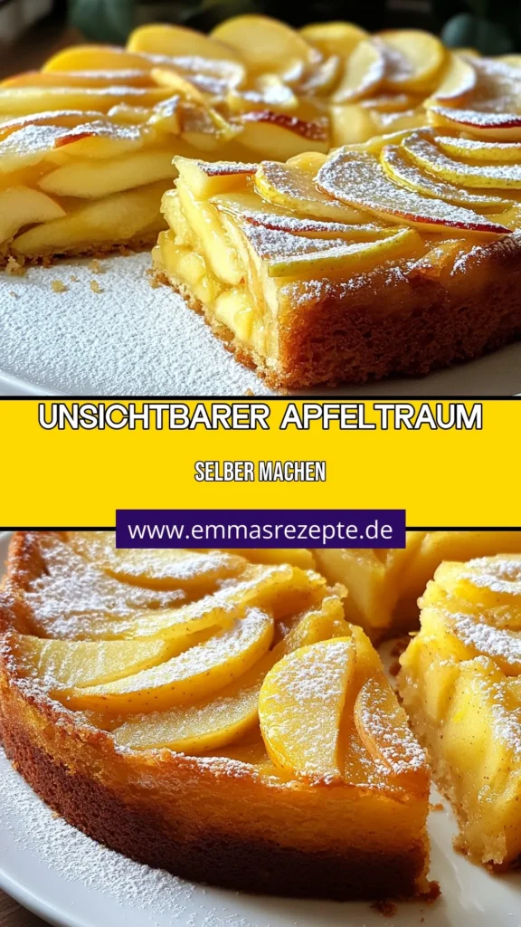 Entdecken Sie unser köstliches Rezept für einen Französischen Apfelkuchen, der unsichtbar und trotzdem himmlisch lecker ist. Das Unsichtbare Apfelkuchen Rezept kombiniert zarte Äpfel mit Zimt und einem einfachen Teig aus Äpfeln und Ei, perfekt für jeden Anlass. Bereiten Sie diesen einfachen Apfelkuchen Rezept in nur 1 Stunde zu und beeindrucken Sie Ihre Gäste! Speichern Sie das Rezept für später und genießen Sie jeden Bissen! #FranzösischerApfelkuchen #UnsichtbarerApfelkuchen #KuchenMitÄpfelnUndEi #EinfacherApfelkuchen
