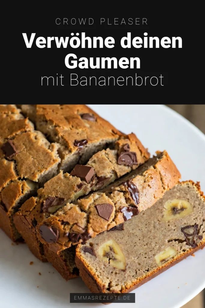 Entdecken Sie unser einfaches Choco-Bananenbrot Rezept, das perfekt für Schokoladenliebhaber ist! Dieses Zartbitterschokolade Bananenbrot kombiniert die Süße reifer Bananen mit dem Crunch von Walnüssen – ein wahres Geschmackserlebnis. Ein ideales Bananenbrot backen Rezept für alle, die einfach und lecker genießen wollen. Speichern Sie das Rezept und verwöhnen Sie Ihre Familie und Freunde! #Bananenbrot #Schokoladenliebe #Backen #Kuchenrezepte