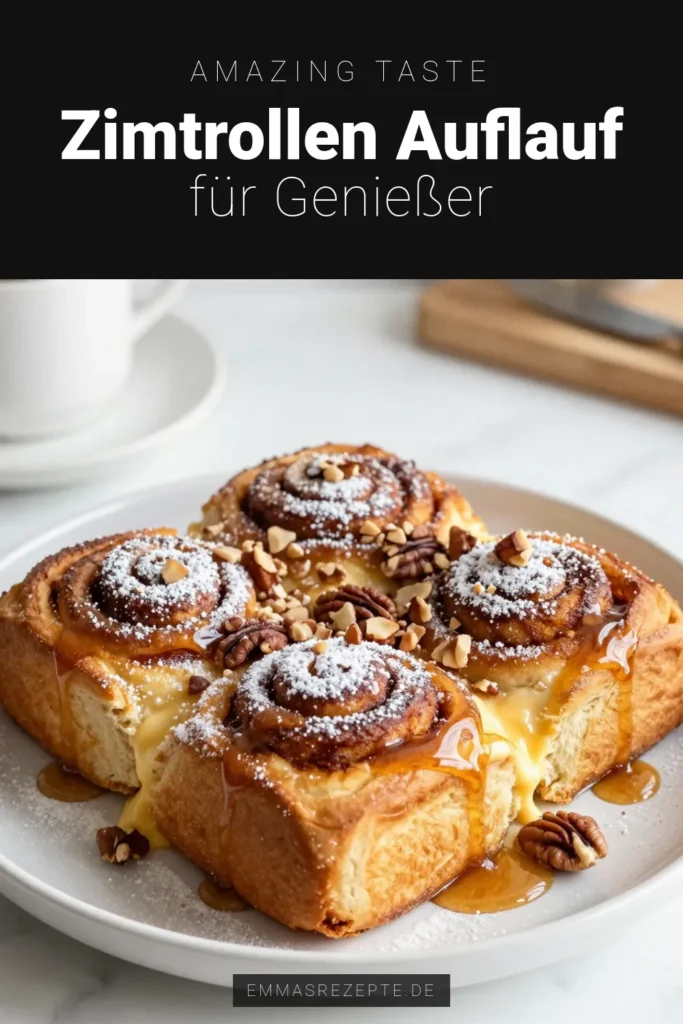 Entdecken Sie dieses köstliche Zimtrollen Auflauf Rezept, das Ihr Frühstück auf ein neues Level hebt! Dieser Zimtrollen French Toast Auflauf ist das perfekte süße Frühstück Rezept für den besonderen Start in den Tag. Mit einfachen Zutaten bringen Sie einen Auflauf mit Zimt auf den Tisch, der sowohl lecker als auch einfach zuzubereiten ist. Probieren Sie dieses Zimtrollen Frühstück aus und lassen Sie sich verführen! Speichern Sie das Rezept für Ihr nächstes Brunch! #ZimtrollenAuflauf #FrenchToastRezept #ZimtrollenFrühstück #süßesFrühstückRezept
