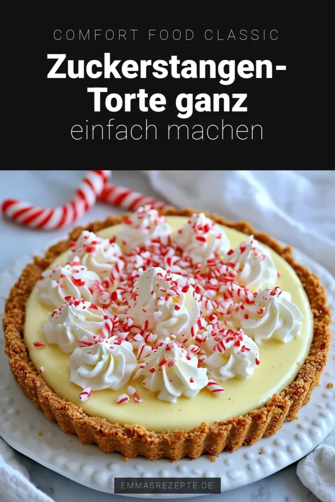 Entdecken Sie das perfekte Rezept für eine Zuckerstangen-Torte, die Ihre Weihnachtsfeier aufpeppen wird! Diese einfache Weihnachtsdesserts kombiniert einen knusprigen Grahamcracker-Boden mit einer cremigen Frischkäse-Torte und dem intensiven Geschmack von Pfefferminz-Dessert. Einfach zuzubereiten und ideal für festliche Anlässe. Sorgen Sie dafür, dass Ihre Gäste begeistert sind! Speichern Sie dieses Rezept und teilen Sie es mit Freunden! #ZuckerstangenTorte #einfacheWeihnachtsdesserts #FrischkäseTorte #PfefferminzDessert